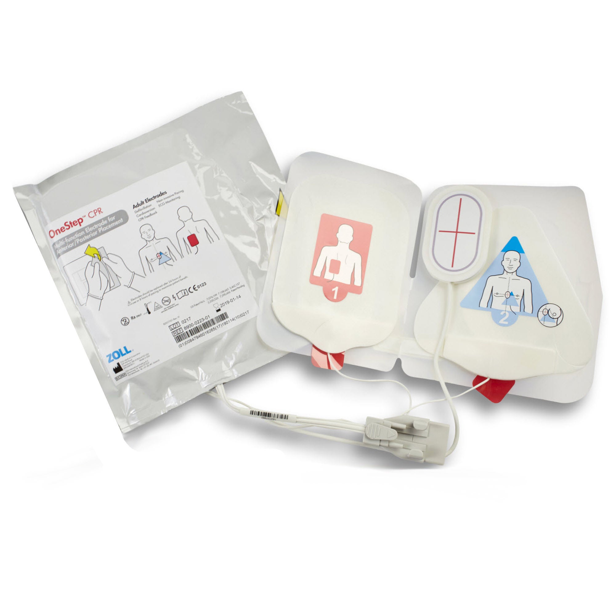 Zoll Medical - 8900-0223-01 Resuscitation Electrode OneStep™ Plug Connector Adult