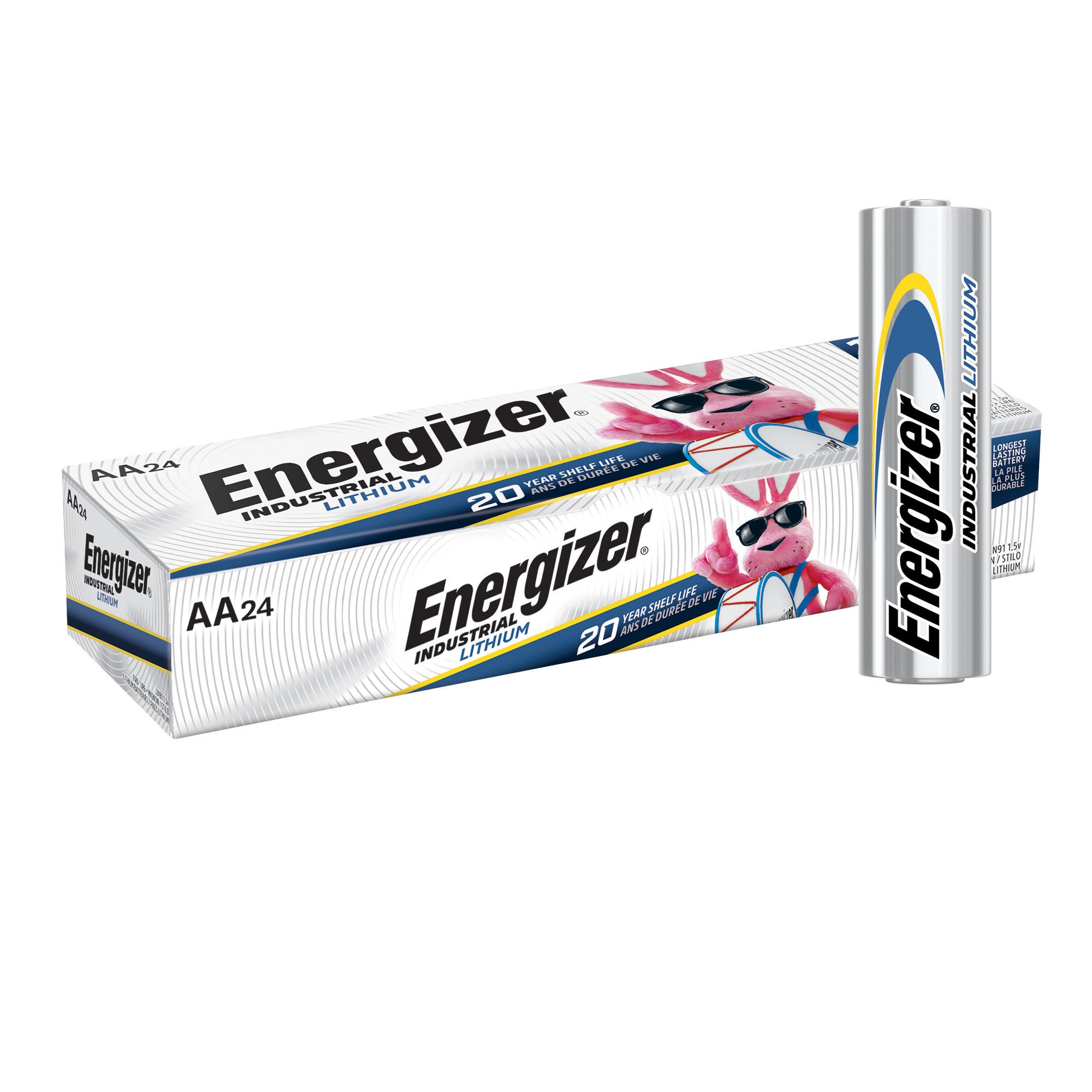 Energizer LLC - LN91 Lithium Battery Energizer® Industrial® AA Cell 1.5 Volt Disposable 24 per Pack