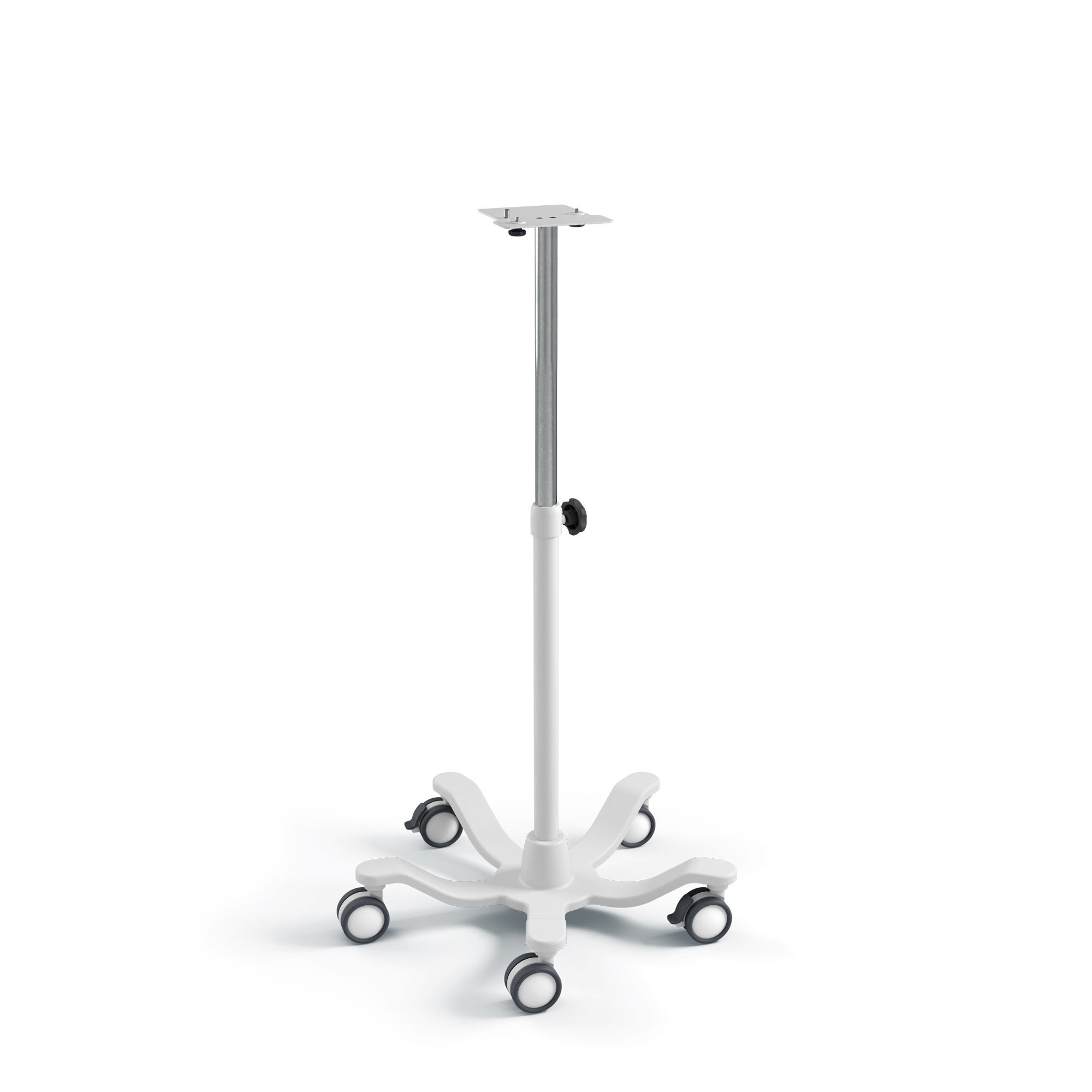 Seca - 4750535009 Vital Sign Monitor Roll Stand seca® 5-roll Casters; Mounts with 2 screws; with Smart Bucket For seca mVSA Vital Signs Monitor