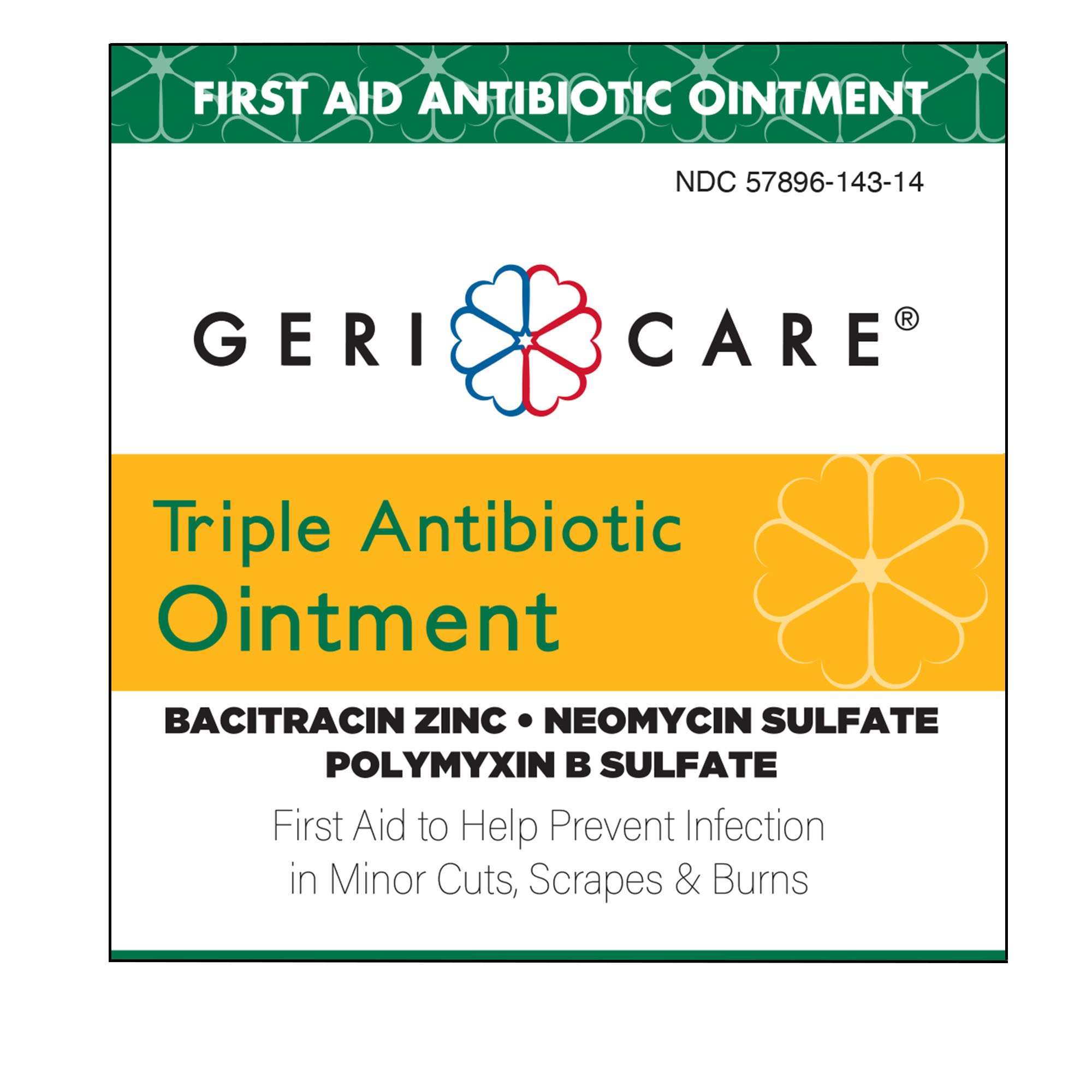 Geri-Care S143-14-GCP - Geri-Care Triple Antibiotic Ointment - 144/Box, 1728/Case