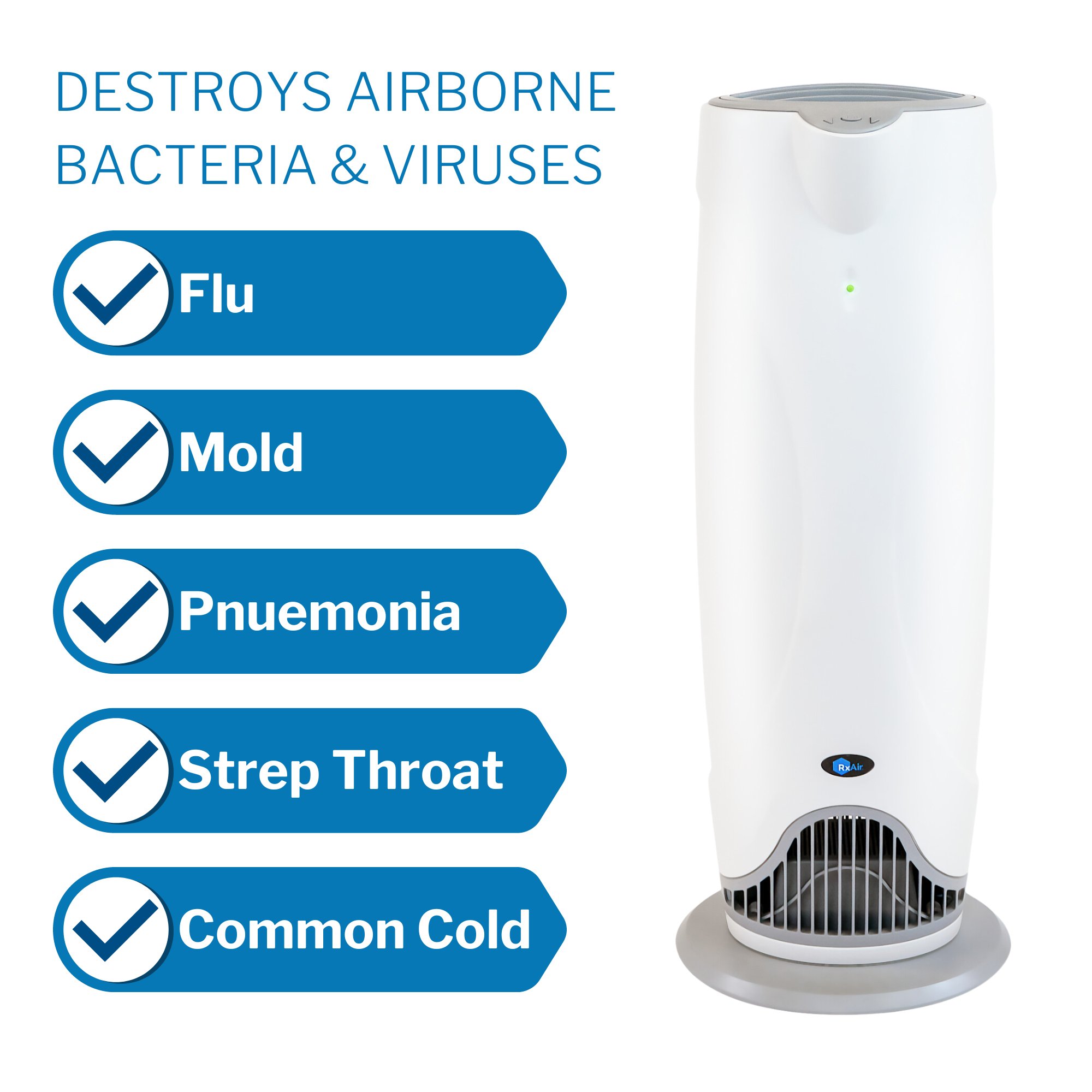 Vystar Corp RXAIR 400 - Vystar RX-Air Purifier for Large Rooms, Filterless UV Purification - 1/Each