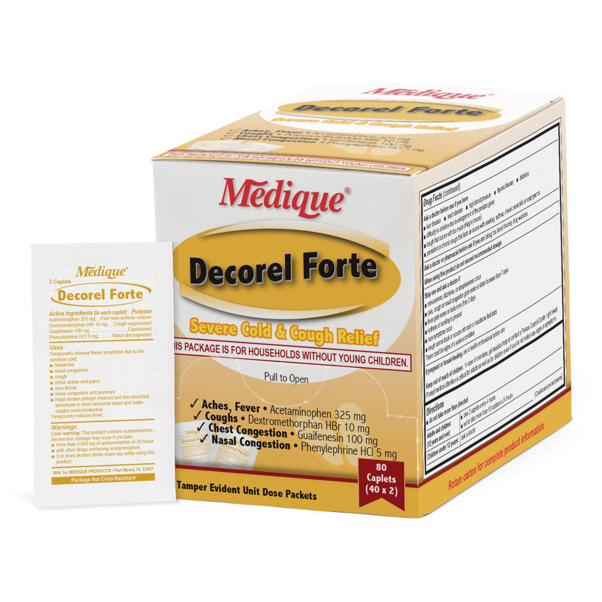 Medique Products - 43580 Medique® Decorel Forte Severe Cold and Cough Relief