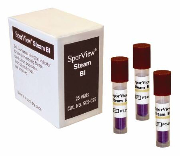 SPS Medical Supply - SCS-025 Sterilization Biological Indicator Vial SporView® Steam 24 Hour Processing Time