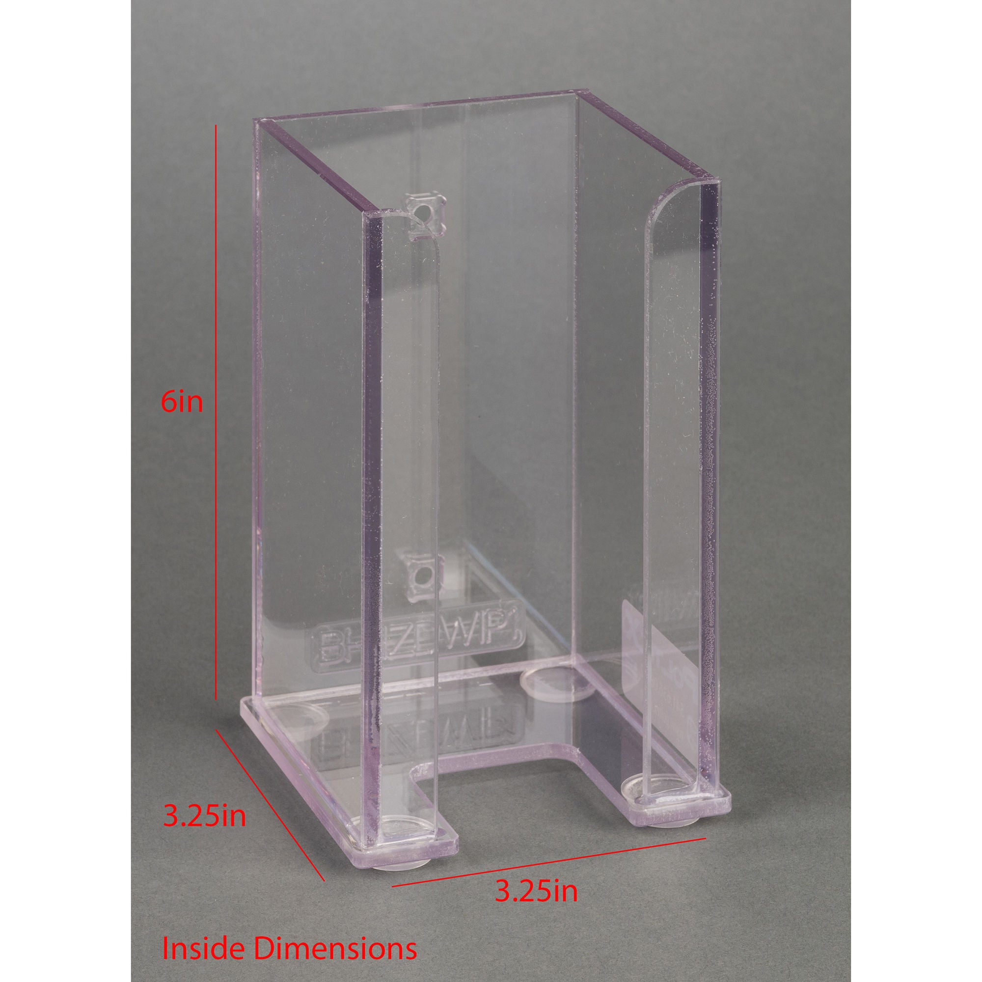 Poltex Inc - BHZDWIP31-W Biohazard Wipe Dispenser Clear PETG Manual Pull 1 Compartment Wall Mount