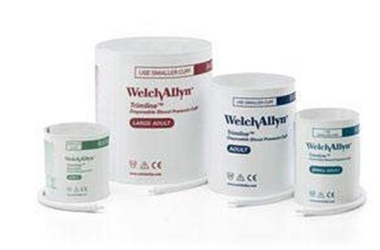 Welch Allyn - 39024 Single Patient Use Blood Pressure Cuff Trimline® Arm Vinyl Cuff Small Child Cuff