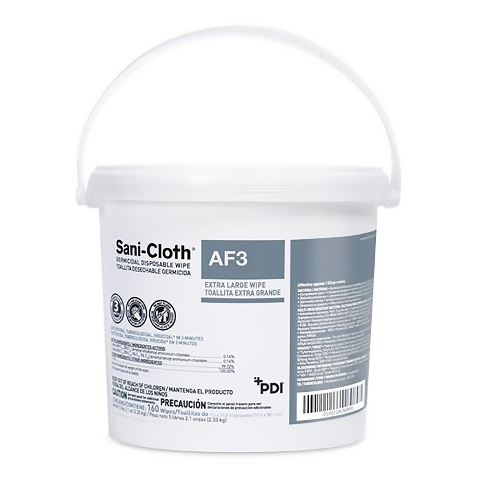 Professional Disposables - P1450P Surface Disinfectant Cleaner Sani-Cloth® AF3 Premoistened Germicidal Manual Pull Wipe 160 Count Pail Mild Scent NonSterile
