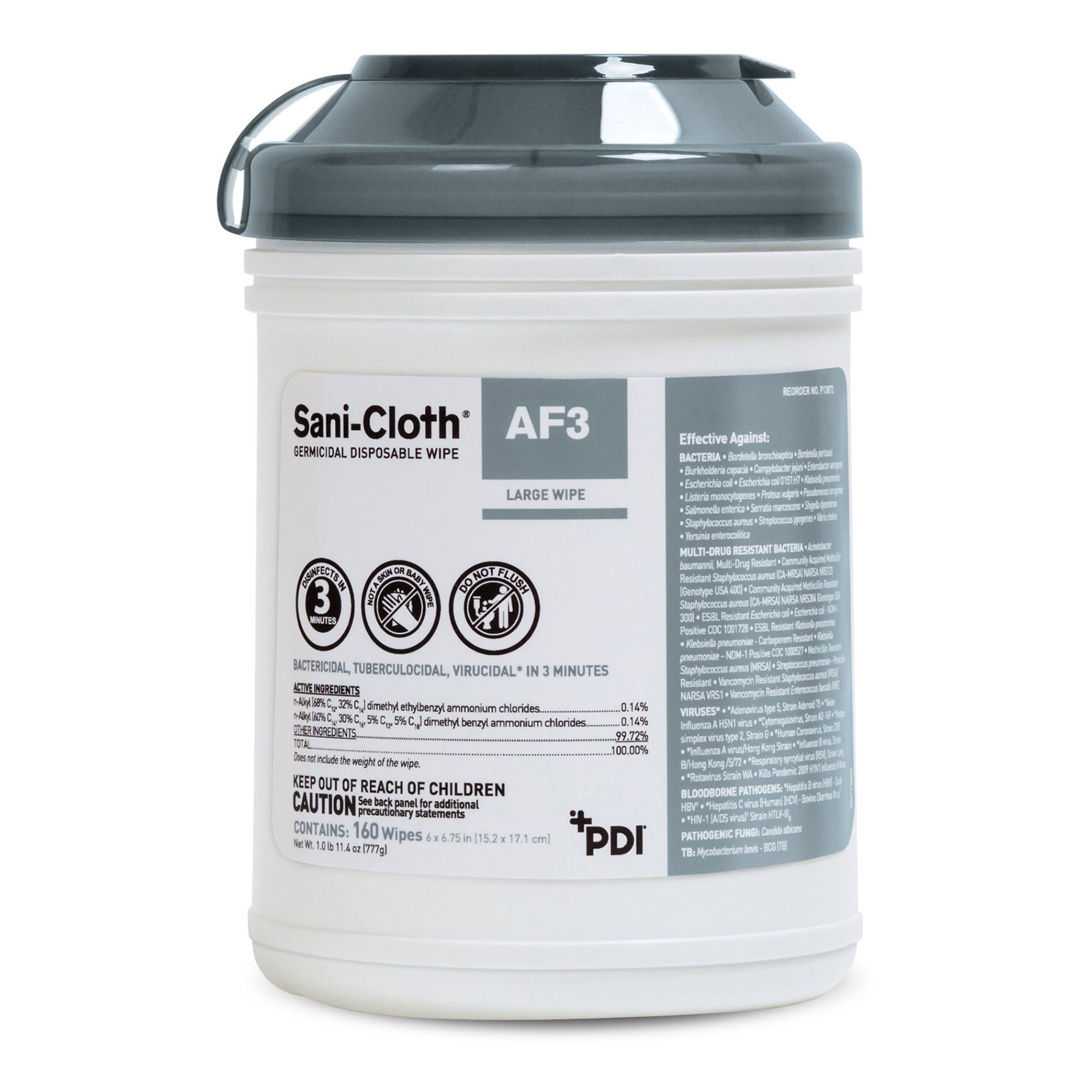 Professional Disposables - P13872 Sani-Cloth® AF3 Germicidal Large Disinfectant Wipes