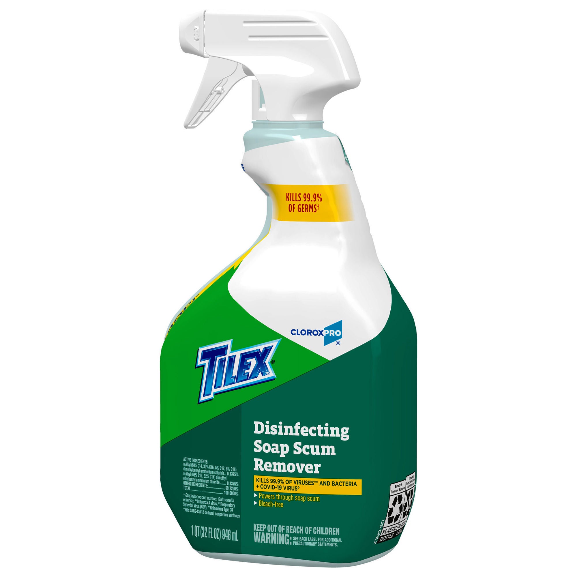 The Clorox Company - 35604 Surface Disinfectant Cleaner Tilex® Bactericidal Trigger Spray Liquid 32 oz. Bottle Citrus Scent NonSterile