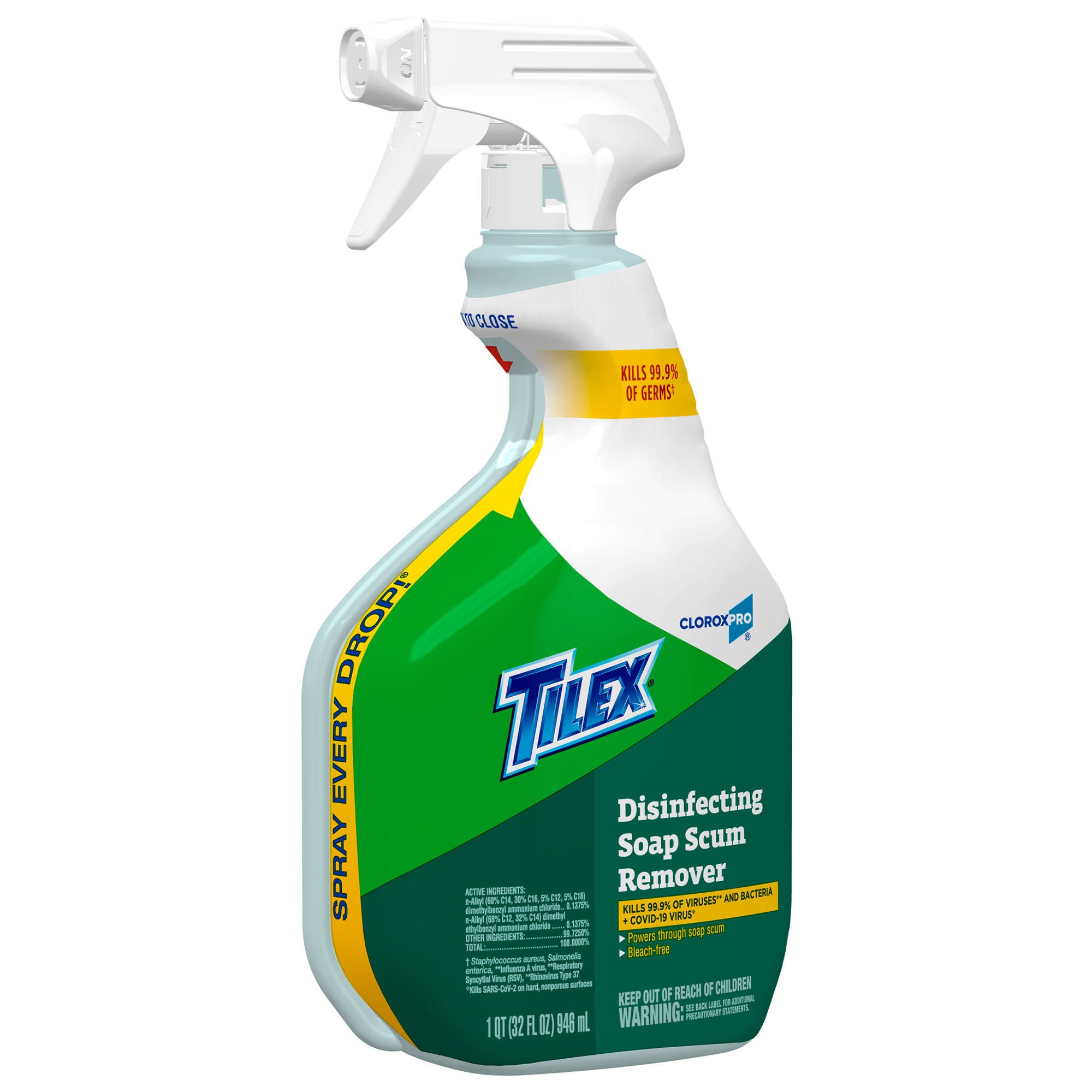 The Clorox Company - 35604 Surface Disinfectant Cleaner Tilex® Bactericidal Trigger Spray Liquid 32 oz. Bottle Citrus Scent NonSterile