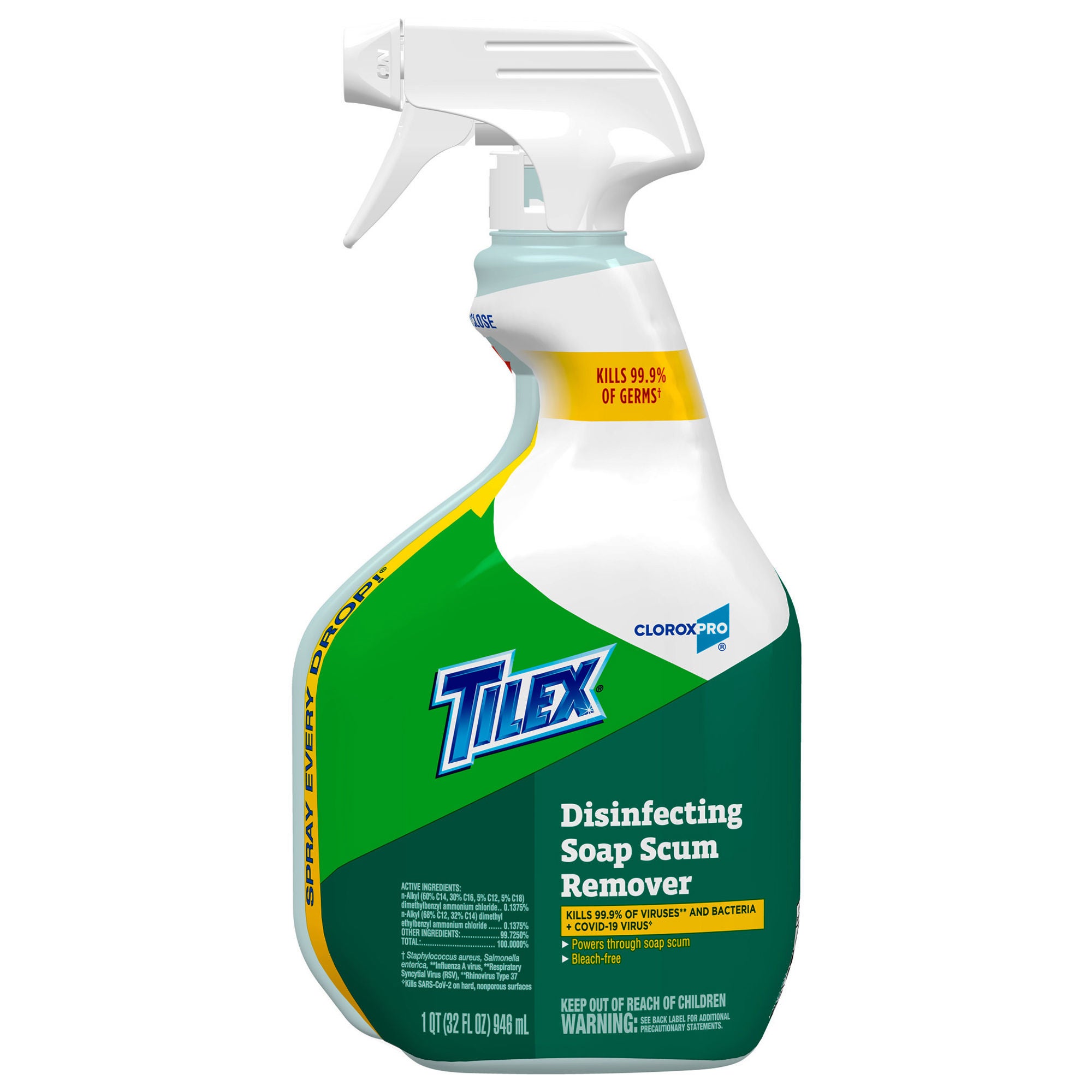 The Clorox Company - 35604 Surface Disinfectant Cleaner Tilex® Bactericidal Trigger Spray Liquid 32 oz. Bottle Citrus Scent NonSterile