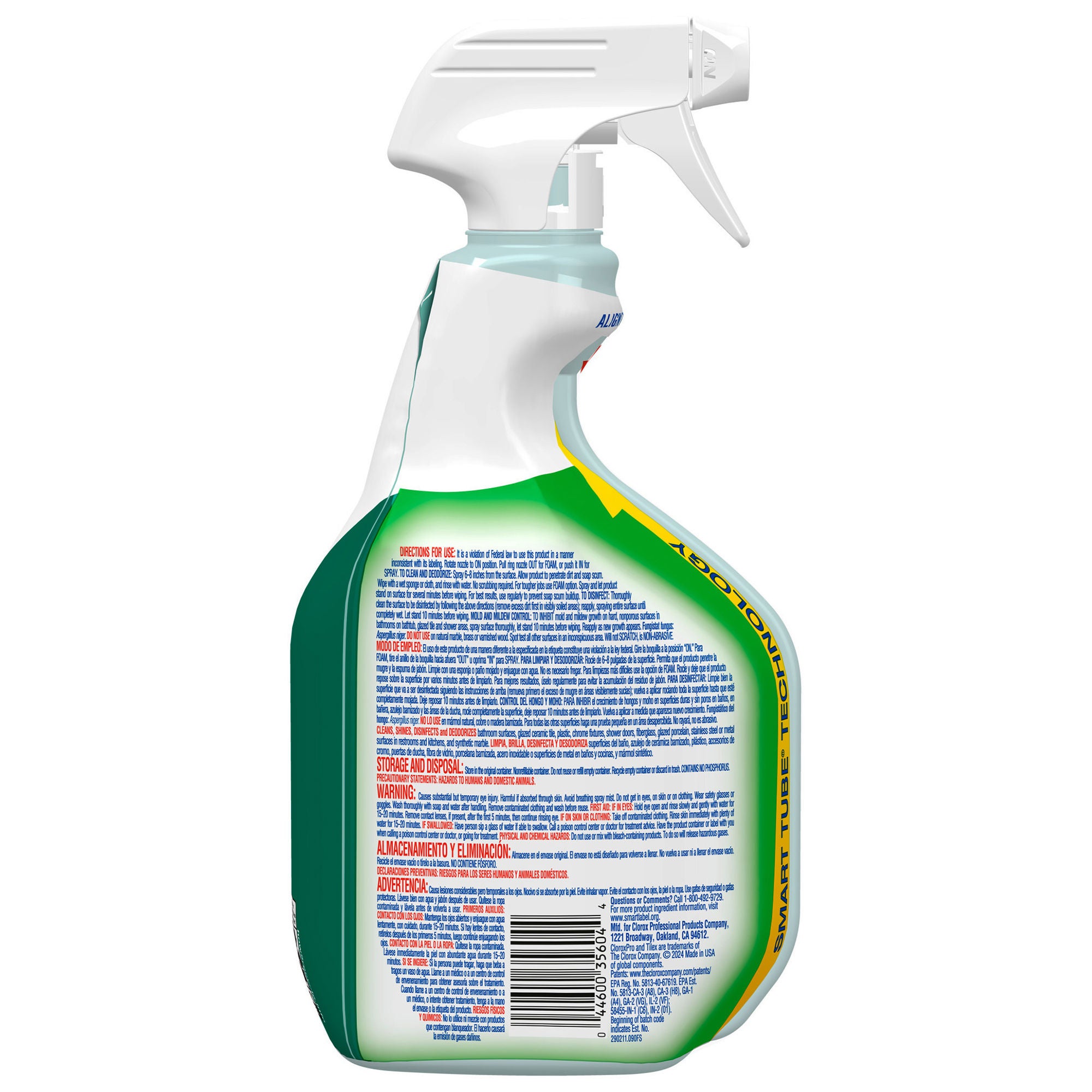 The Clorox Company - 35604 Surface Disinfectant Cleaner Tilex® Bactericidal Trigger Spray Liquid 32 oz. Bottle Citrus Scent NonSterile