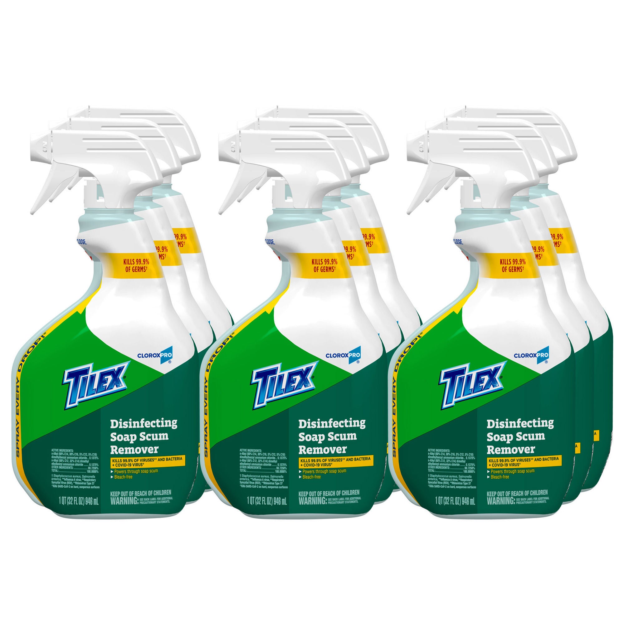 The Clorox Company - 35604 Surface Disinfectant Cleaner Tilex® Bactericidal Trigger Spray Liquid 32 oz. Bottle Citrus Scent NonSterile