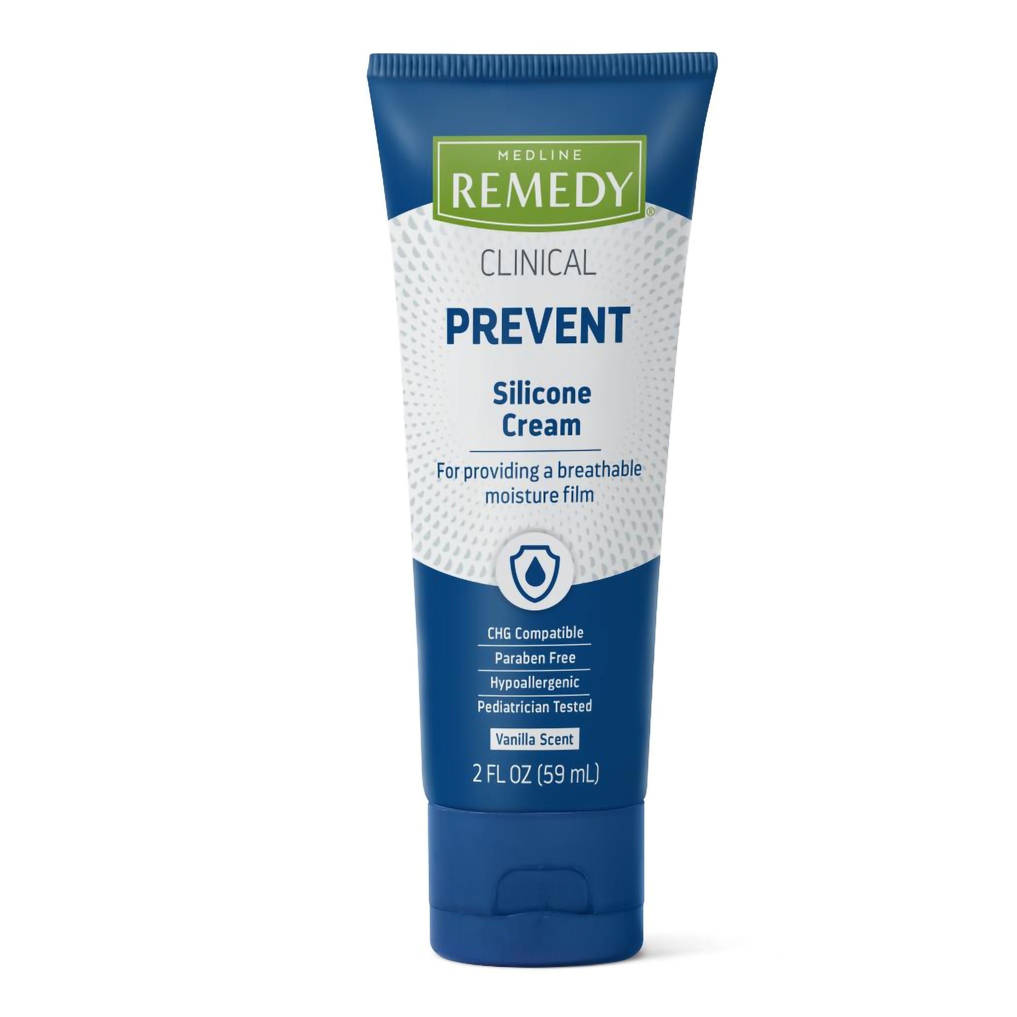 Medline - MSC092532 Hand and Body Moisturizer Medline Remedy® Clinical Prevent 2 oz. Tube Vanilla Scent Cream CHG Compatible