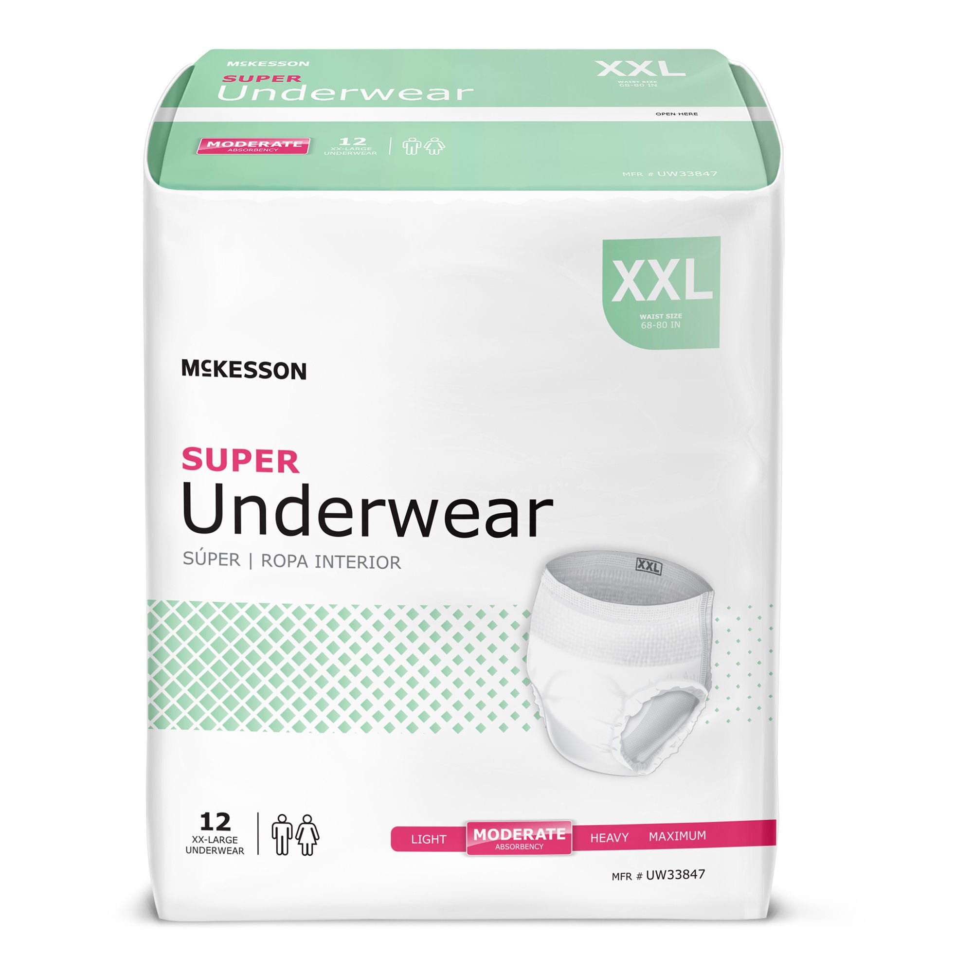 McKesson Brand - UW33847 McKesson Super Moderate Absorbency Incontinence Underwear