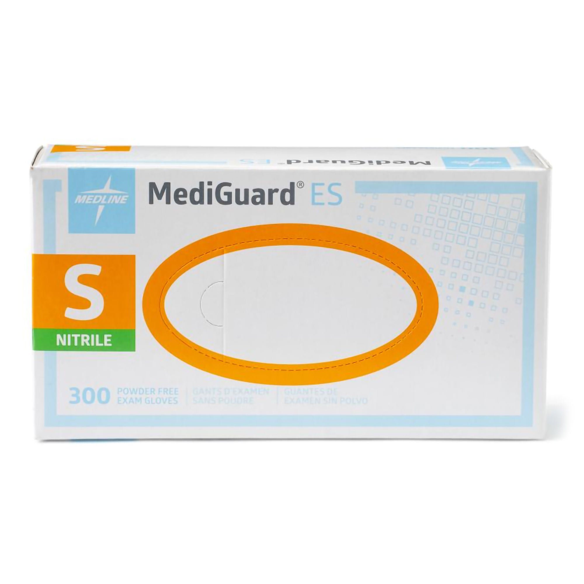 Medline - MG3001 Exam Glove MediGuard® ES Small 300 per Box NonSterile Nitrile Standard Cuff Length Textured Fingertips Blue Not Rated