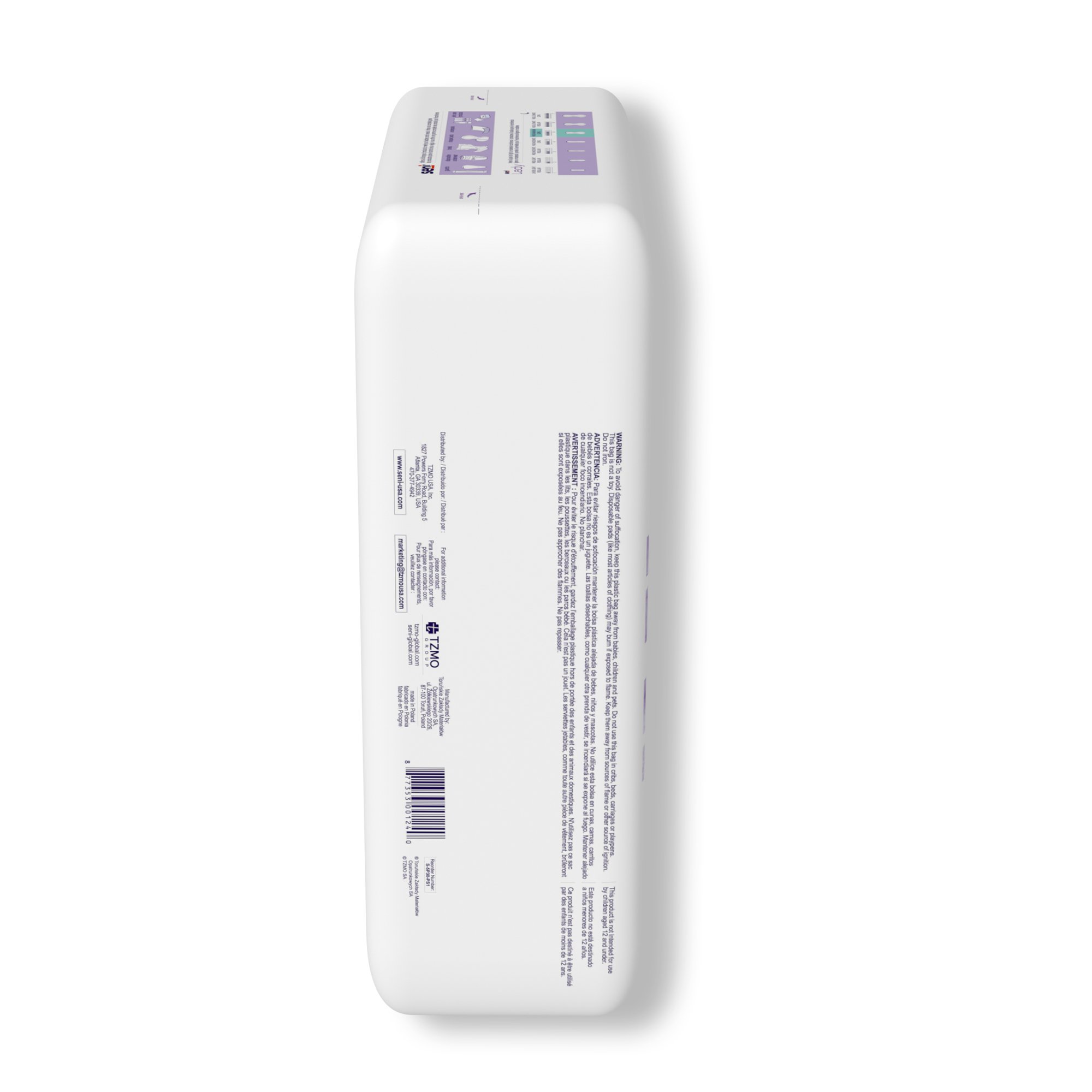 TZMO USA Inc S-5P30-PS1 - Seni® Lady Maximum Bladder Control Pads, Long - 30/Pack, 180/Case