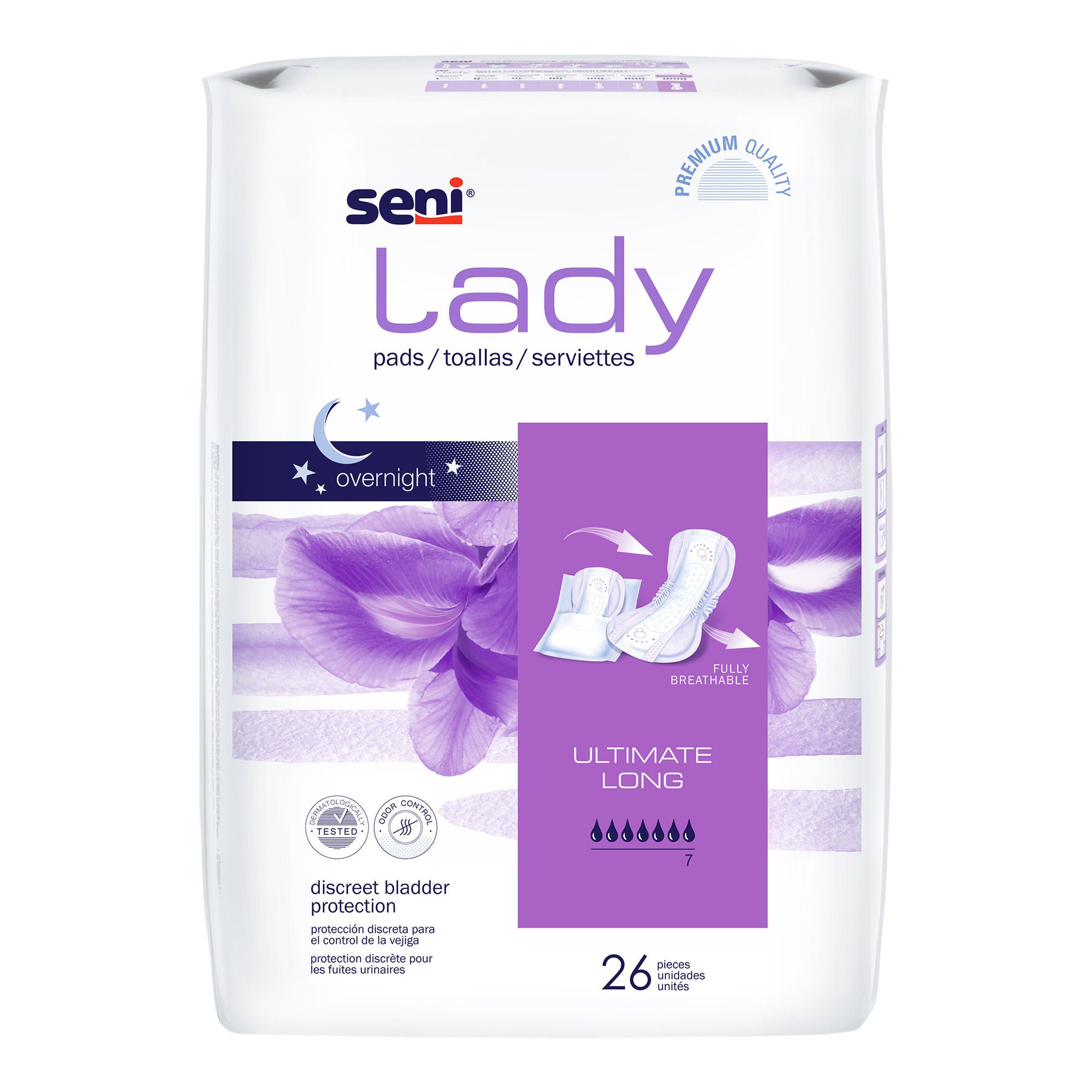 TZMO USA Inc - S-7P26-PS1 Seni® Lady Ultimate Absorbency Bladder Control Pads