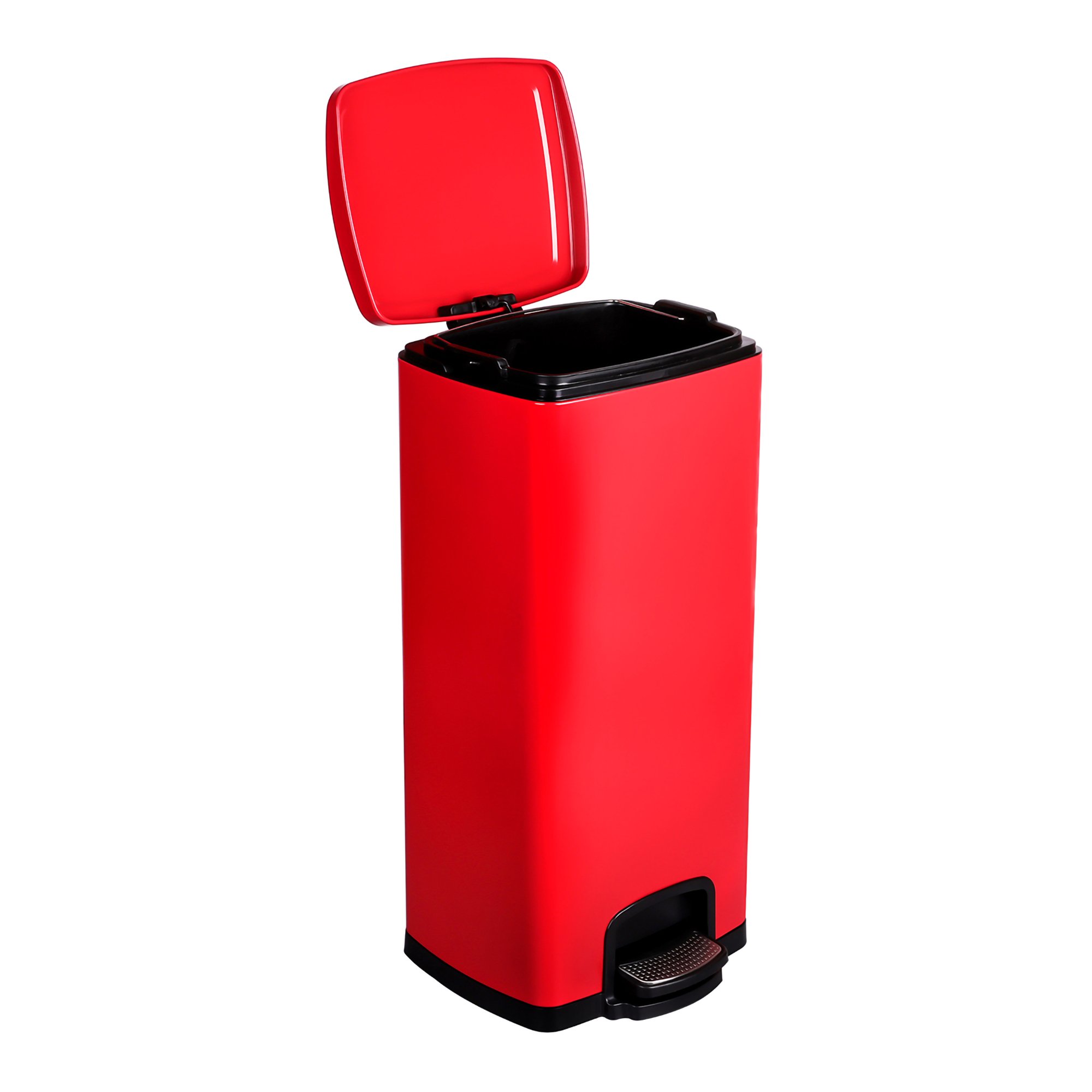 McKesson Brand 16-35267 - McKesson Red Square Step-On Trash Can, 8 gallon - 1/Each, 1/Case