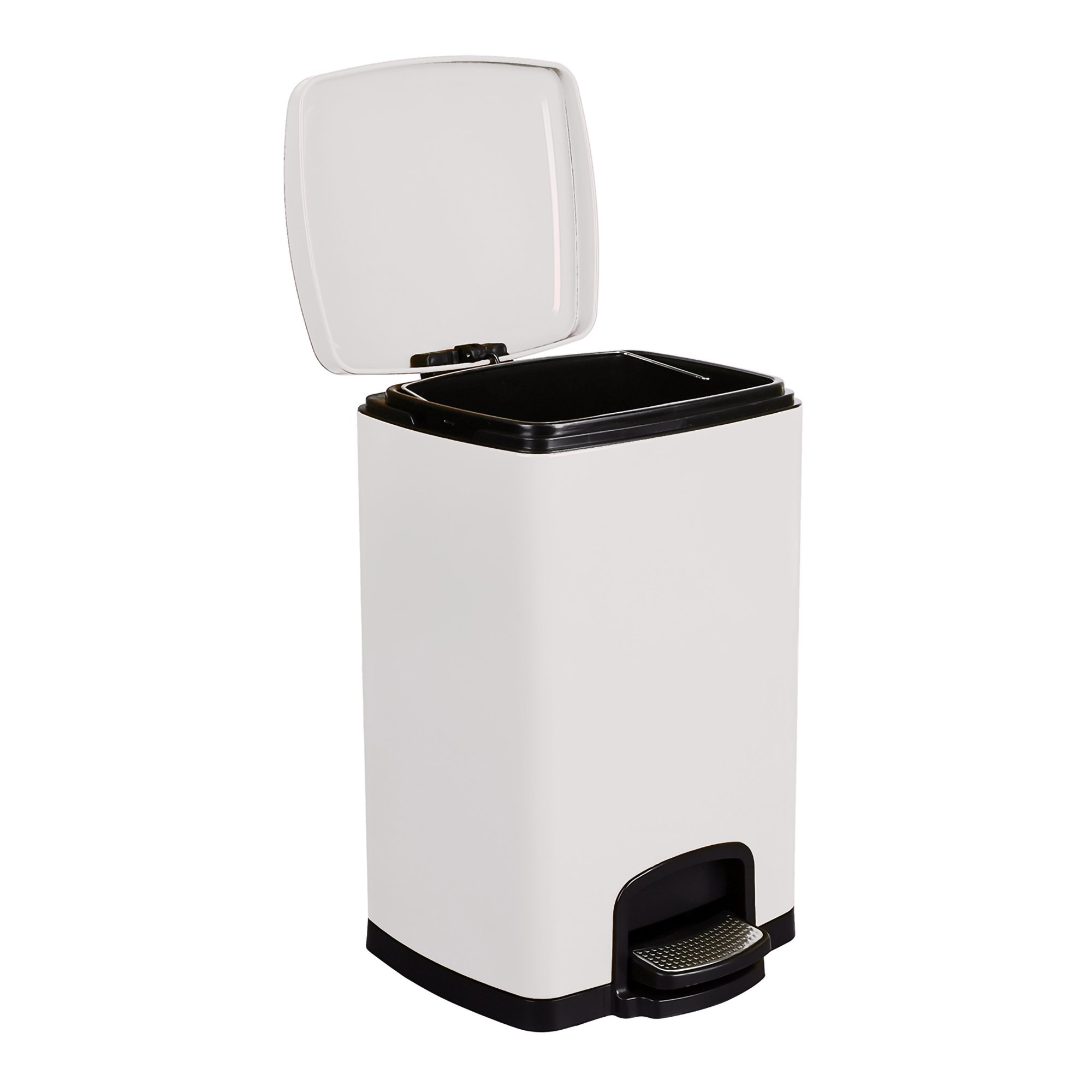 McKesson Brand 16-35269 - McKesson White Square Step-On Trash Can, 5 gallon - 1/Each, 1/Case