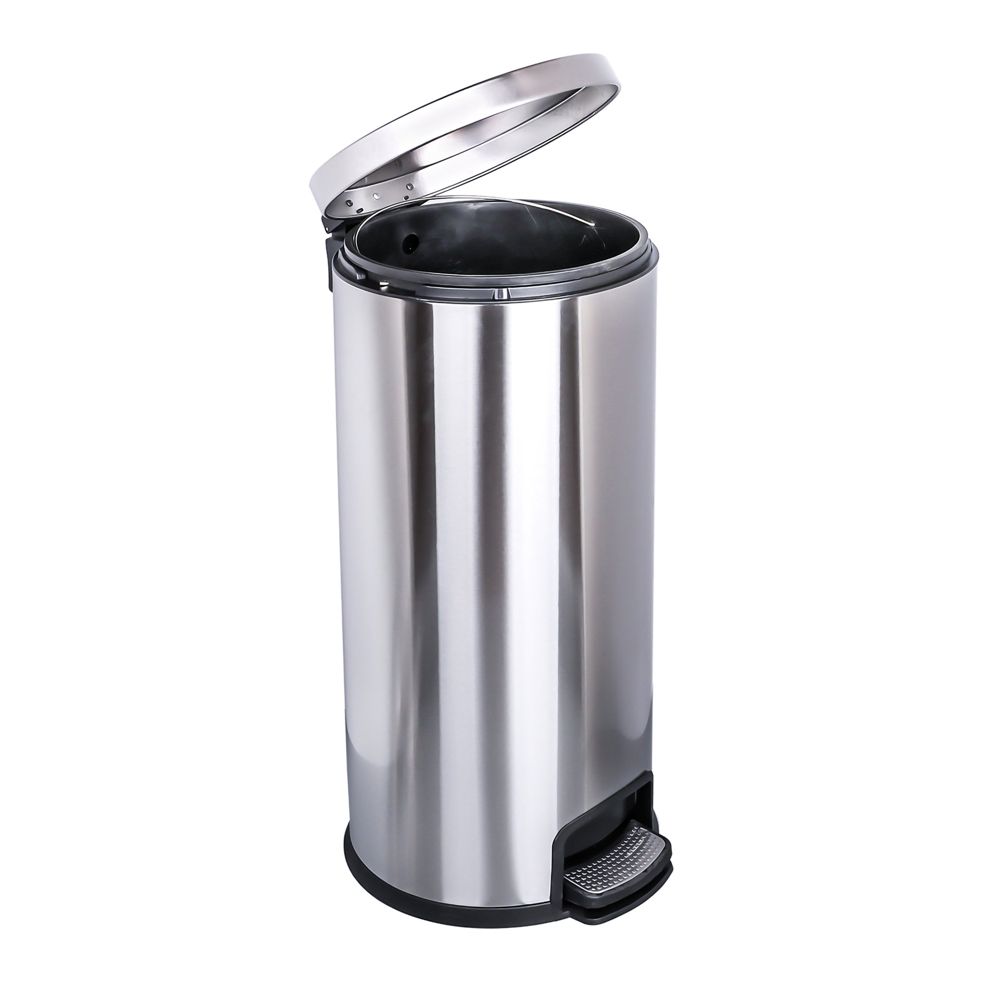 McKesson Brand 16-45269 - McKesson Trash Can, Stainless Steel, Round, 8 Gallons, 12 x 26.77 Inch - 1/Each, 1/Case