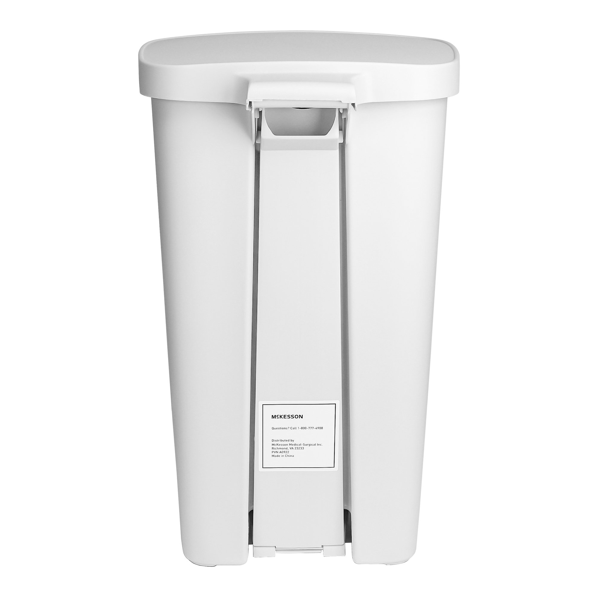 McKesson Brand 16-25266 - McKesson Waste Can with Step-On Pedal, White, 15.16 x 14.76 x 26.57 Inch - 1/Each, 1/Case