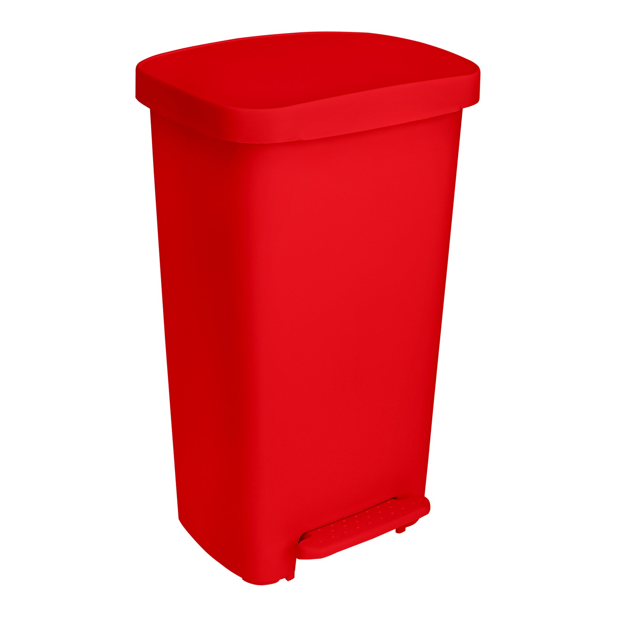 McKesson Brand 16-25267 - McKesson Waste Can with Step-On Pedal, Plastic, Red, 15.16 x 14.76 x 26.57 Inch - 1/Each, 1/Case