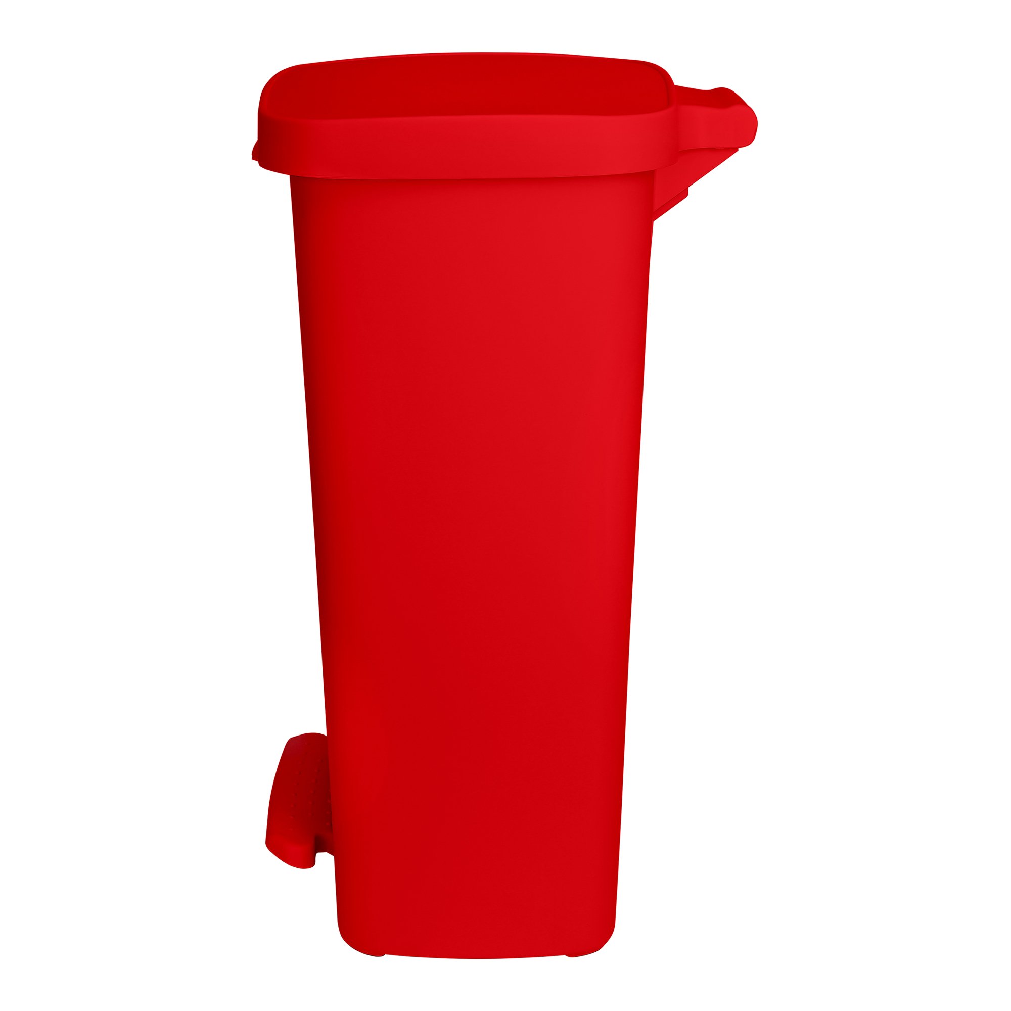 McKesson Brand 16-25267 - McKesson Waste Can with Step-On Pedal, Plastic, Red, 15.16 x 14.76 x 26.57 Inch - 1/Each, 1/Case