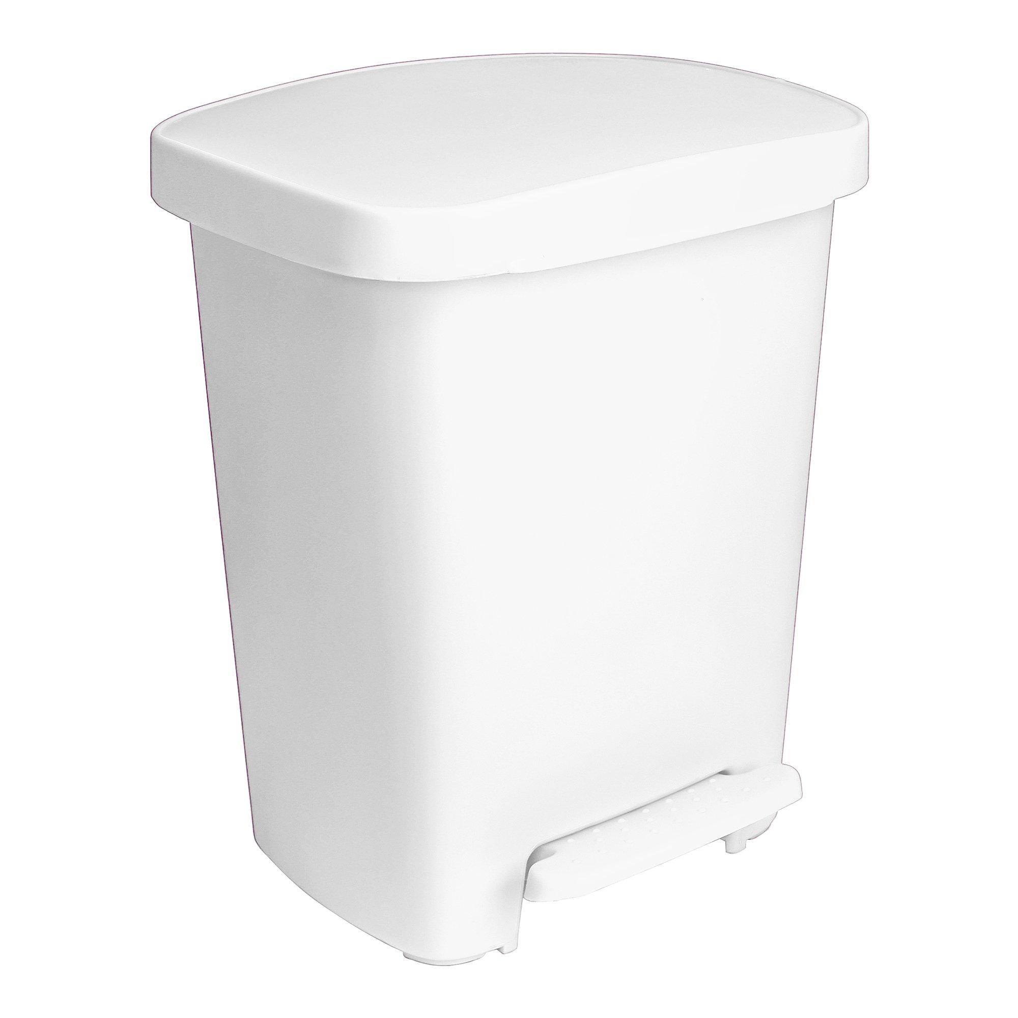 McKesson Brand 16-25269 - McKesson Waste Can with Step-On Pedal, Plastic, White, 14.37 x 15.16 x 18.9 Inch - 1/Each, 1/Case