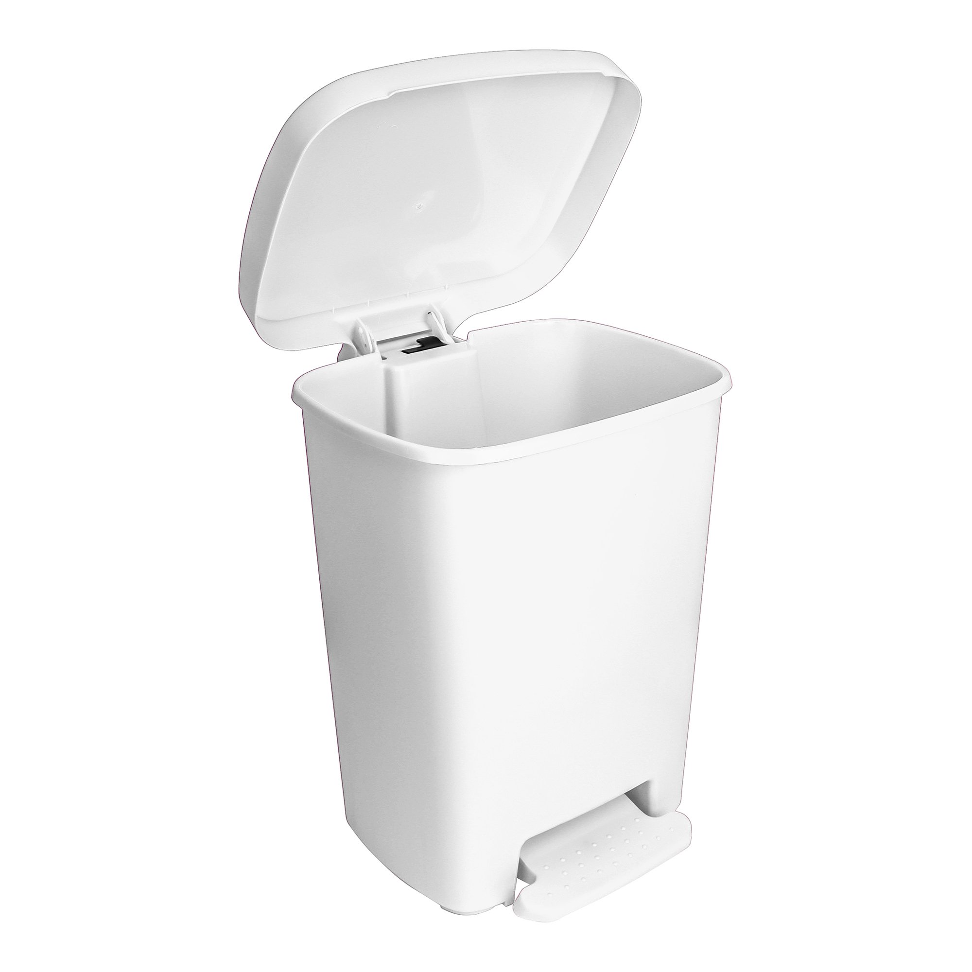 McKesson Brand 16-25269 - McKesson Waste Can with Step-On Pedal, Plastic, White, 14.37 x 15.16 x 18.9 Inch - 1/Each, 1/Case