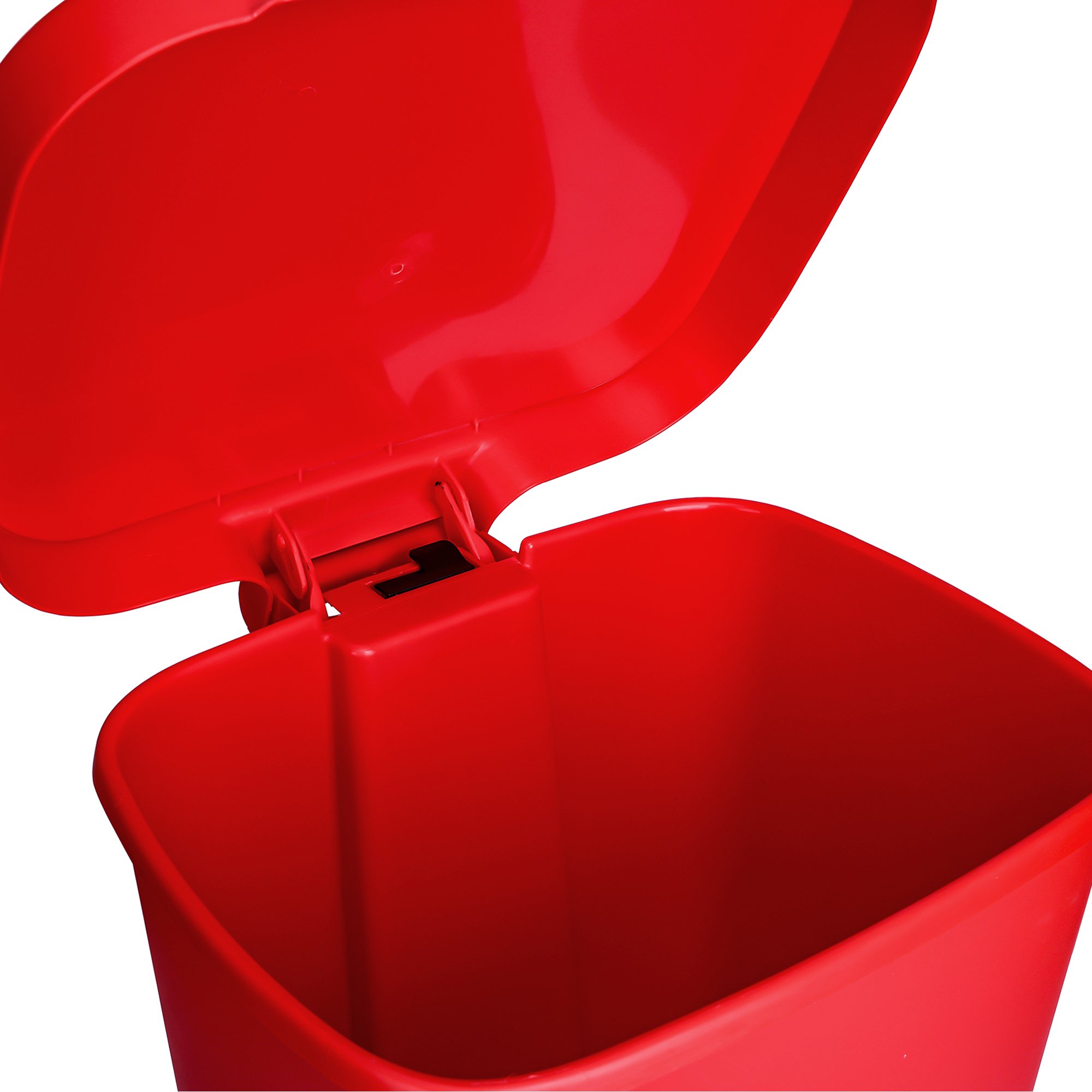 McKesson Brand 16-25270 - McKesson Waste Can with Step-On Pedal, Plastic, Red, 15.16 x 14.37 x 18.9 Inch - 1/Each, 1/Case