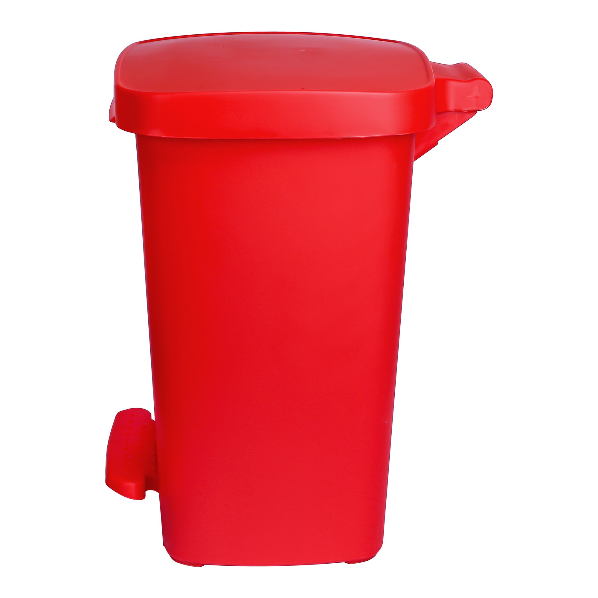 McKesson Brand 16-25270 - McKesson Waste Can with Step-On Pedal, Plastic, Red, 15.16 x 14.37 x 18.9 Inch - 1/Each, 1/Case