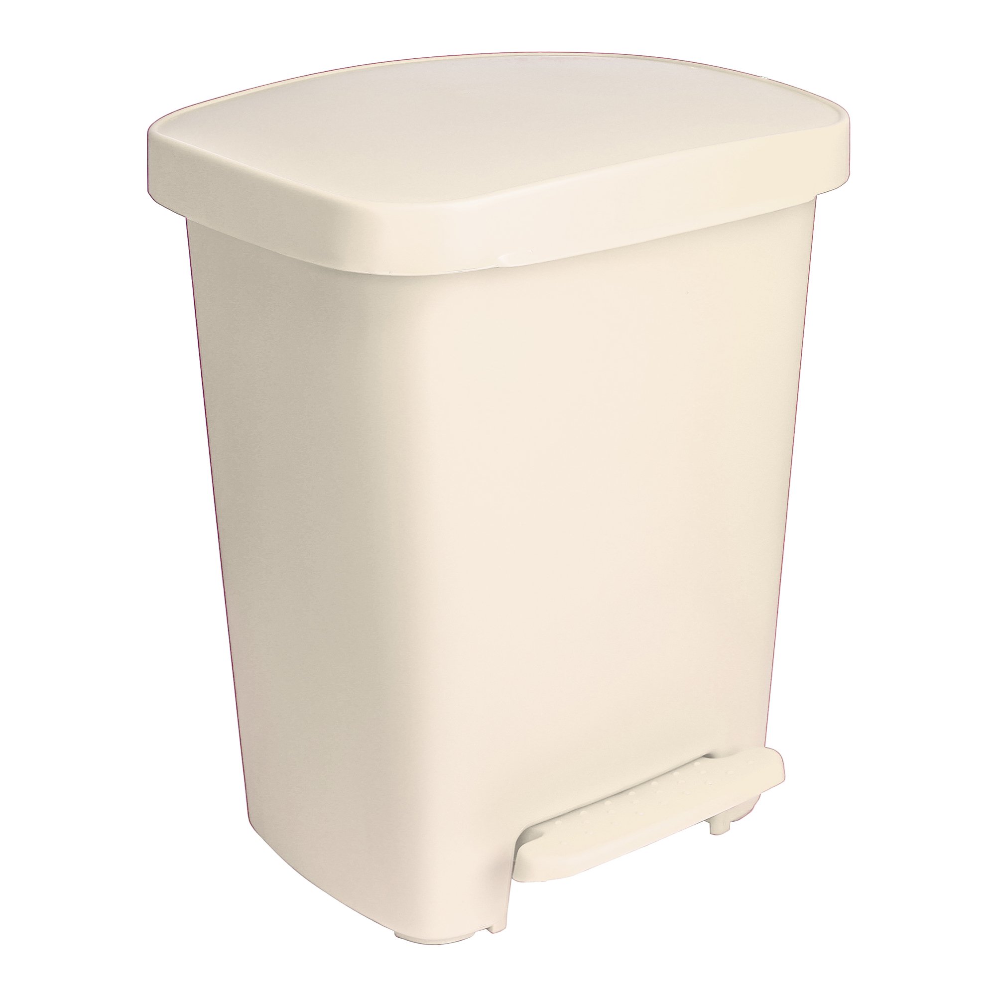 McKesson Brand 16-25271 - McKesson Waste Can with Step-On Pedal, Plastic, Beige, 15.16 x 14.37 x 18.9 Inch - 1/Each, 1/Case