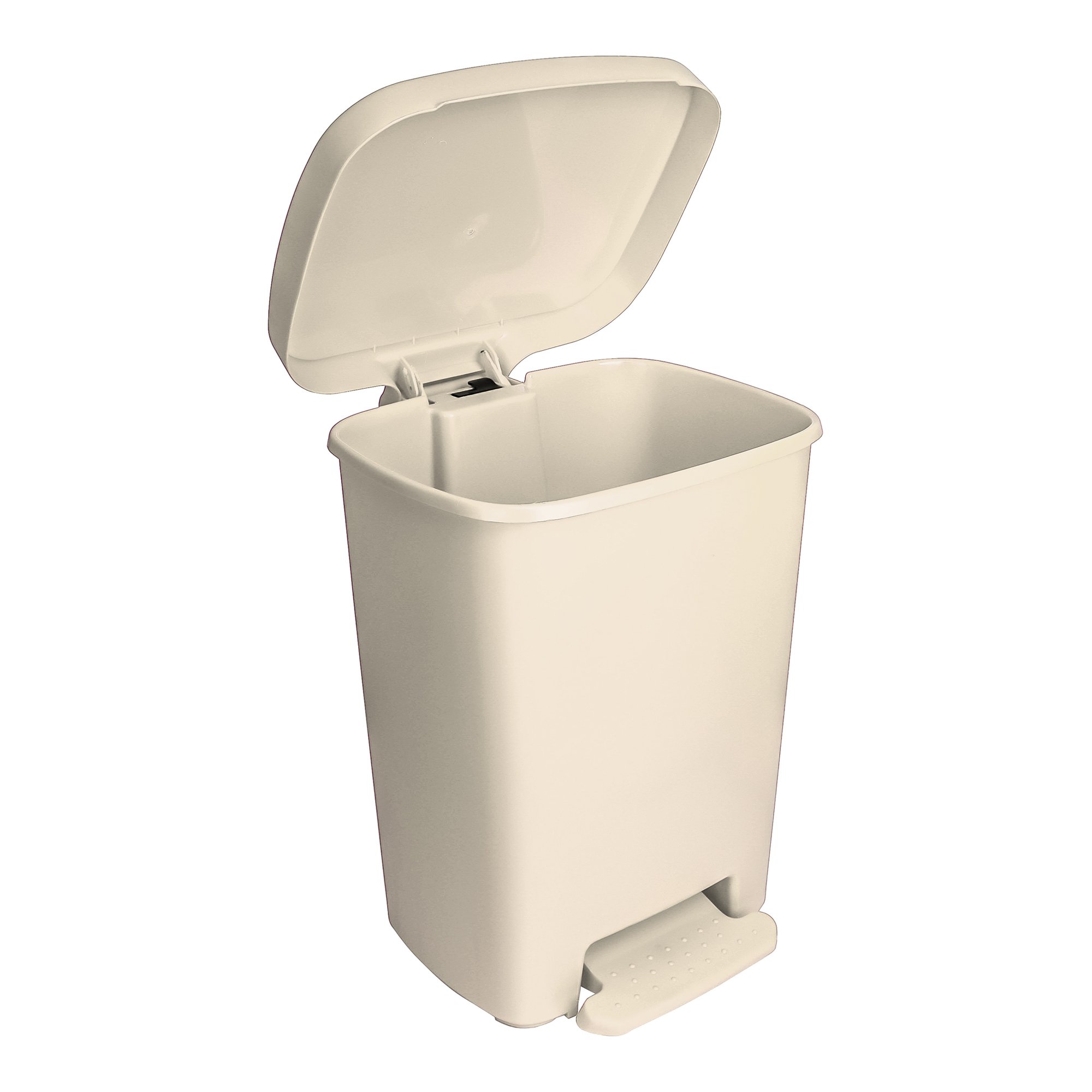 McKesson Brand 16-25271 - McKesson Waste Can with Step-On Pedal, Plastic, Beige, 15.16 x 14.37 x 18.9 Inch - 1/Each, 1/Case