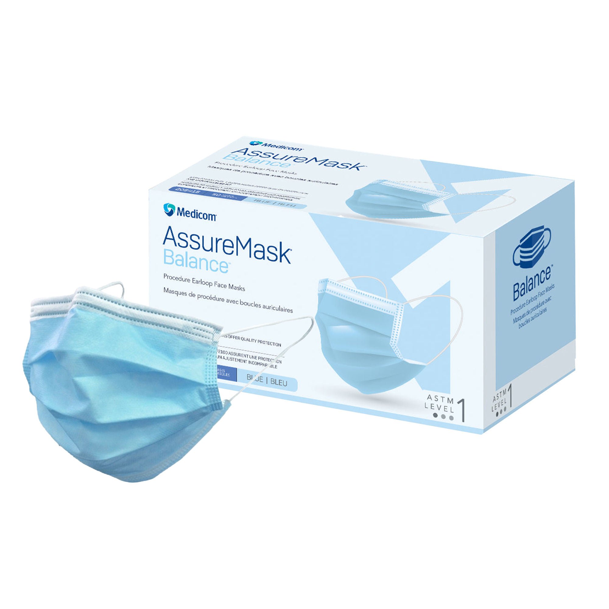 AMD Ritmed - 205415 Procedure Mask AssureMask Balance™ ASTM Level 1 Earloops One Size Fits Most