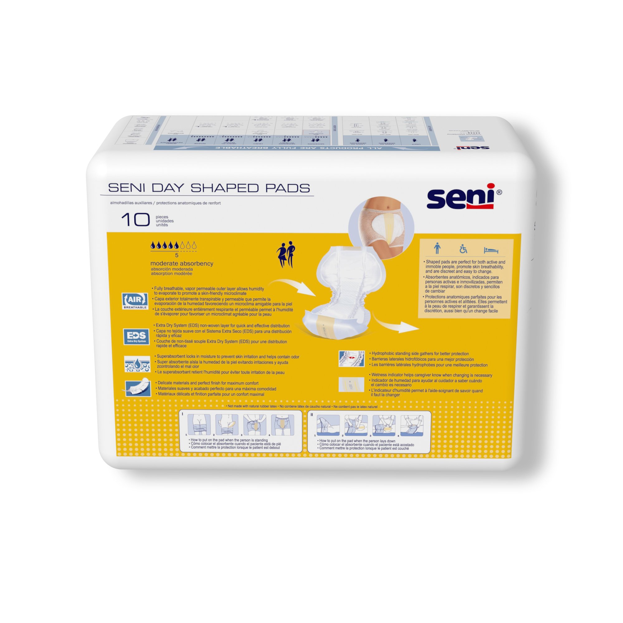 TZMO USA Inc S-UN10-PS1 - Seni® Day Shaped Pads - 10/Pack, 60/Case
