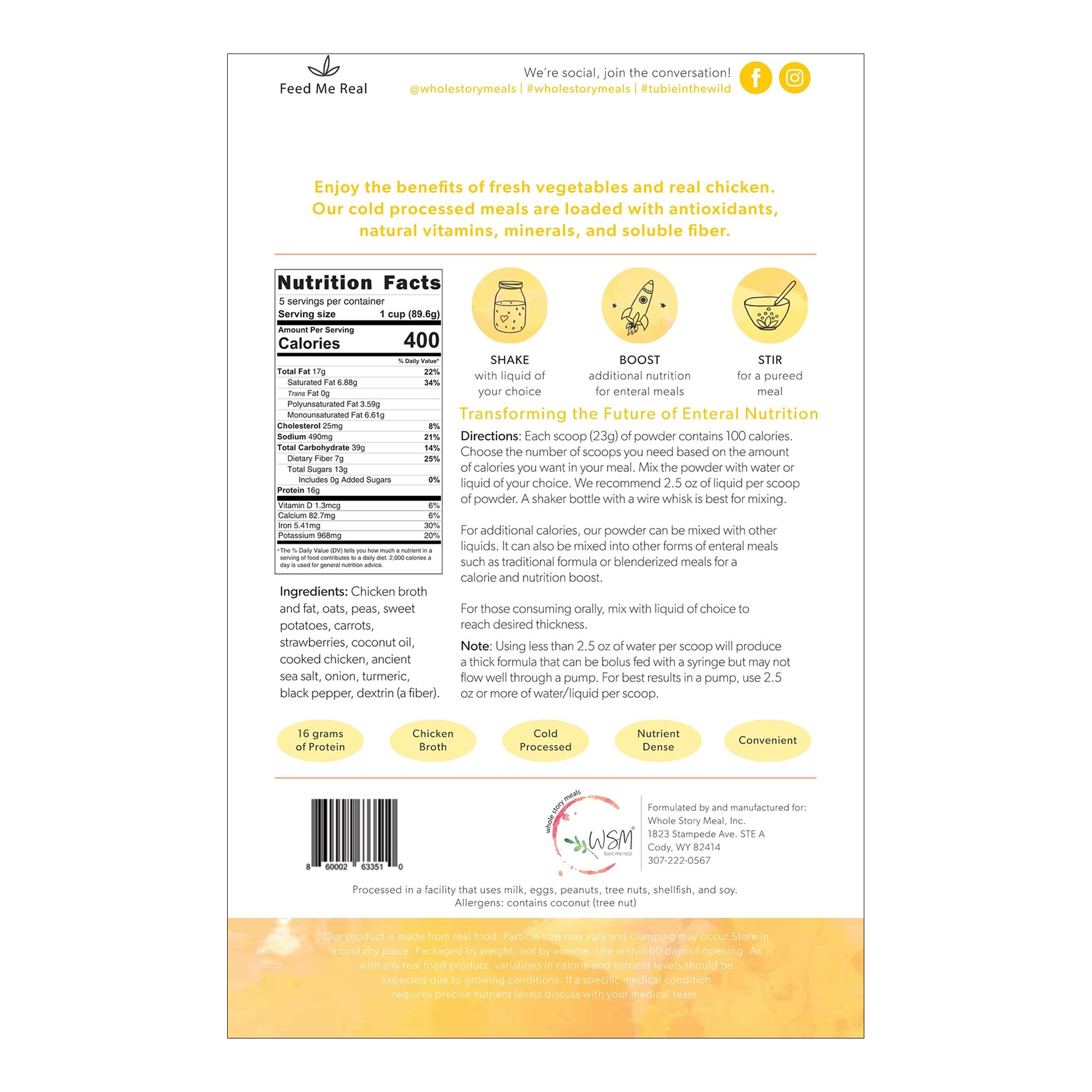Whole Story Meals Oral Supplement 9124 by Whole Story Meals