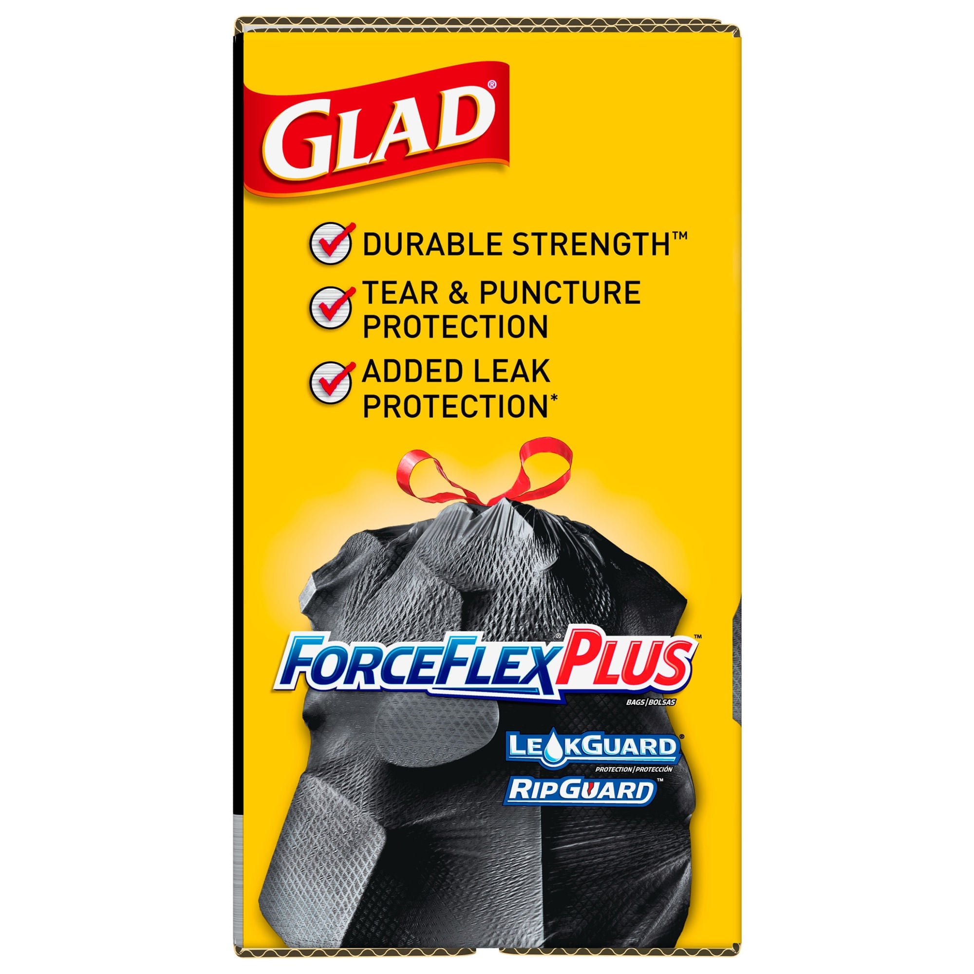 The Clorox Company - 70358 Trash Bag Glad® ForceFlex™ Plus 30 gal. 1.05 mil 30 X 32 Inch Black Dispenser Box