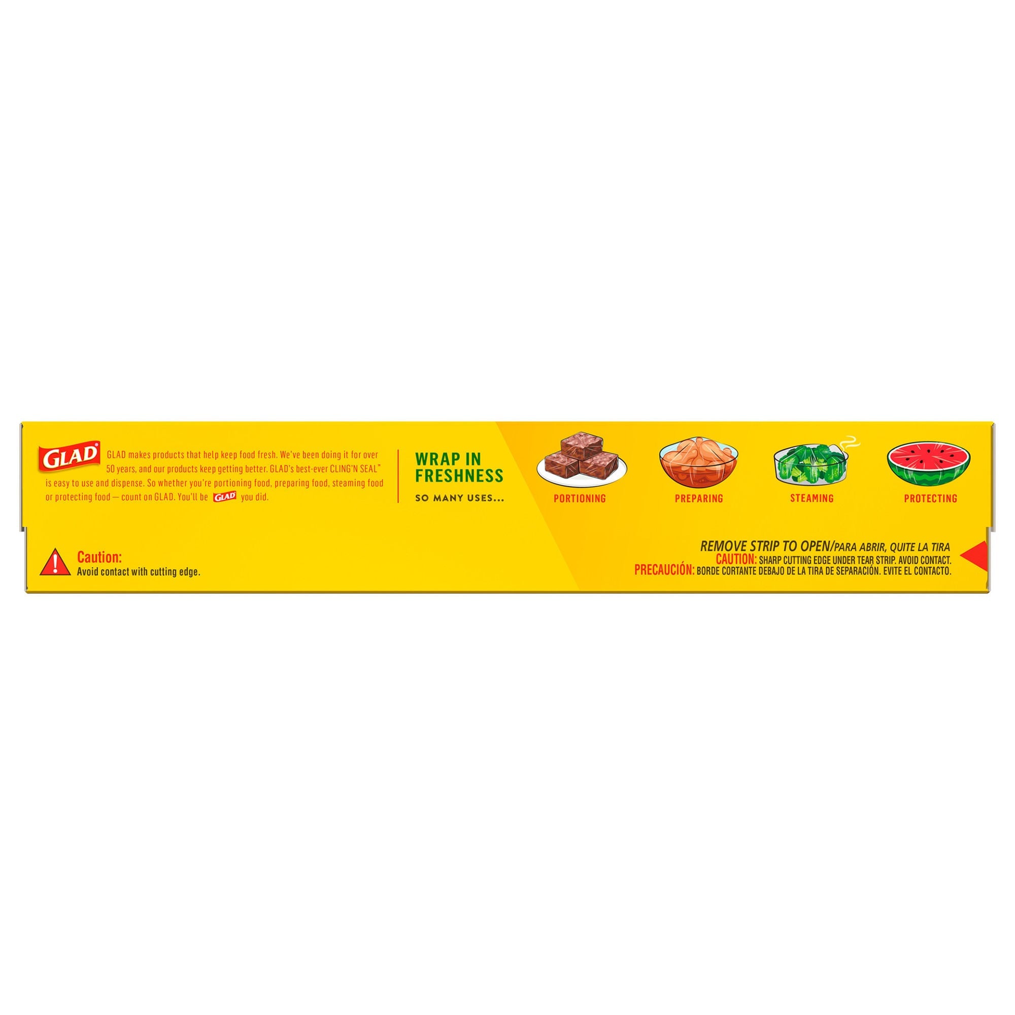 The Clorox Company - 00020 Plastic Food Wrap Glad® Clingwrap 200 Square Feet For use with Food Containers