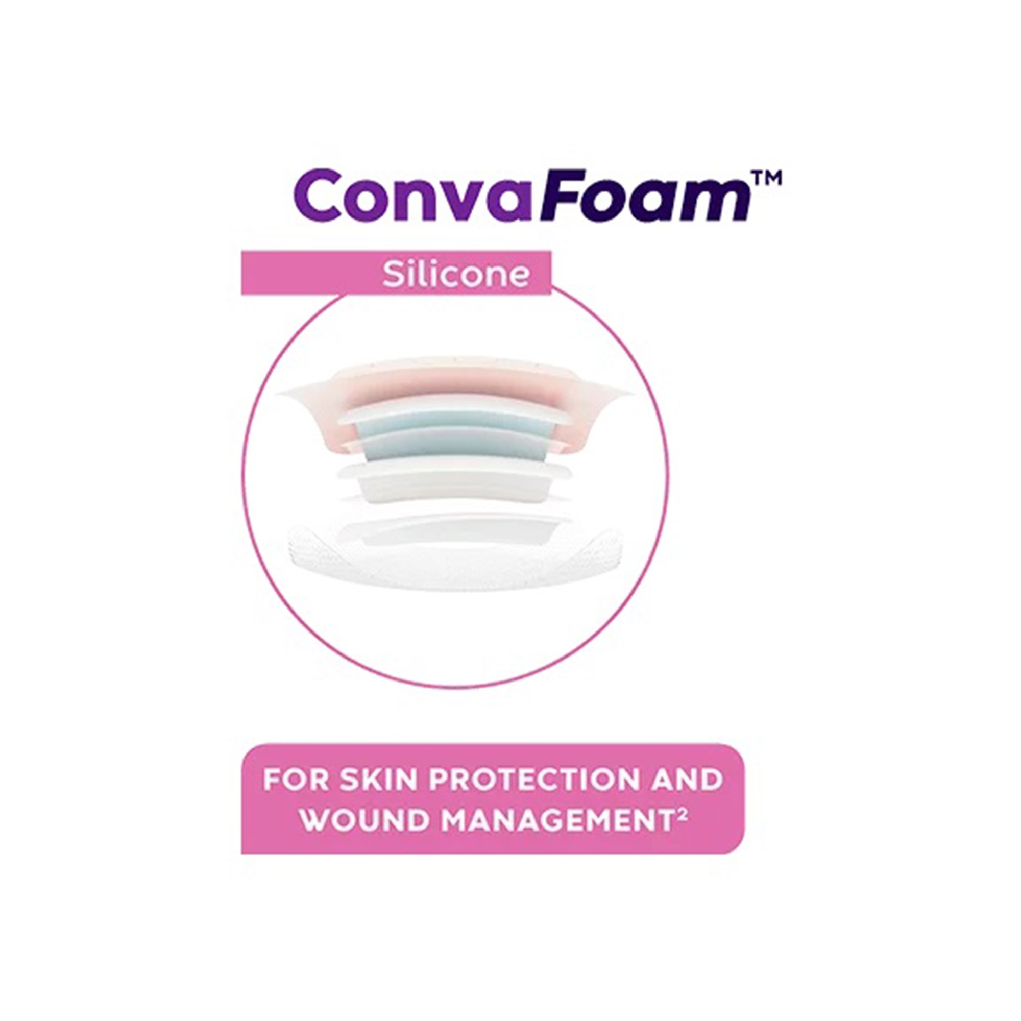 ConvaTec 423257 - ConvaFoam™ Silicone Adhesive Foam Dressing, 7 x 8 Centimeter Sacral - 5/Box