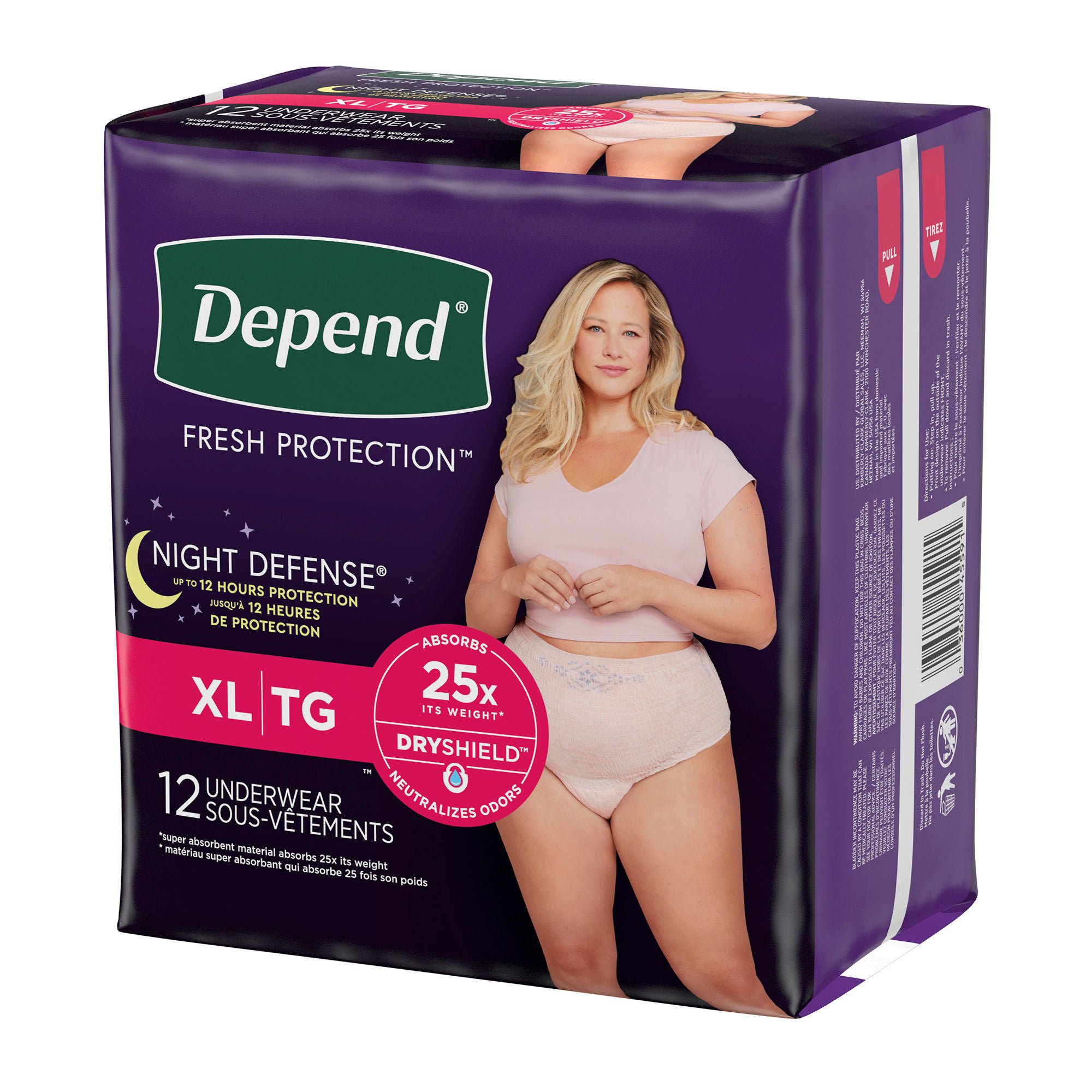 Kimberly Clark - 55154 Depend® Night Defense® Women's Absorbent Underwear