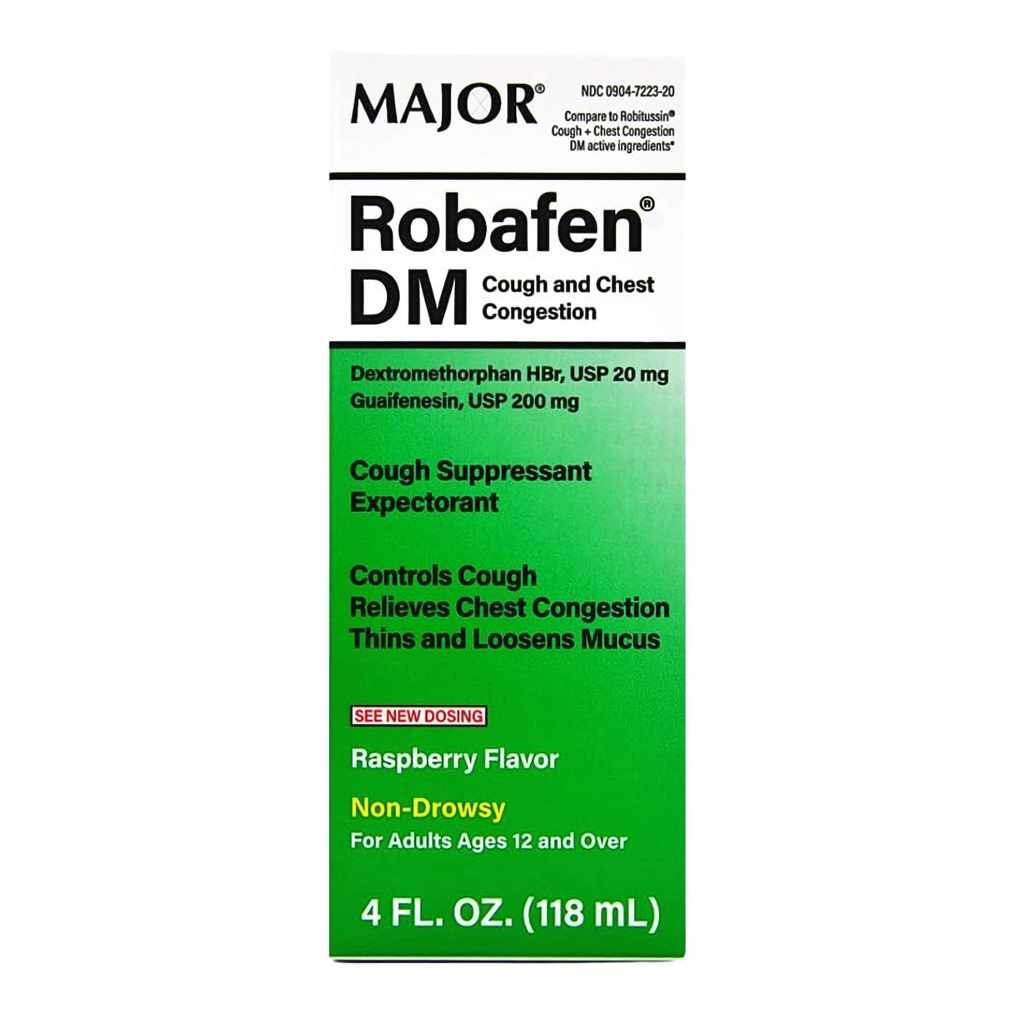 Major Pharmaceuticals 00904722320 - Robafen® DM Guaifenesin and Dextromethorphan Cough Expectorant and Suppressant - 1/Each