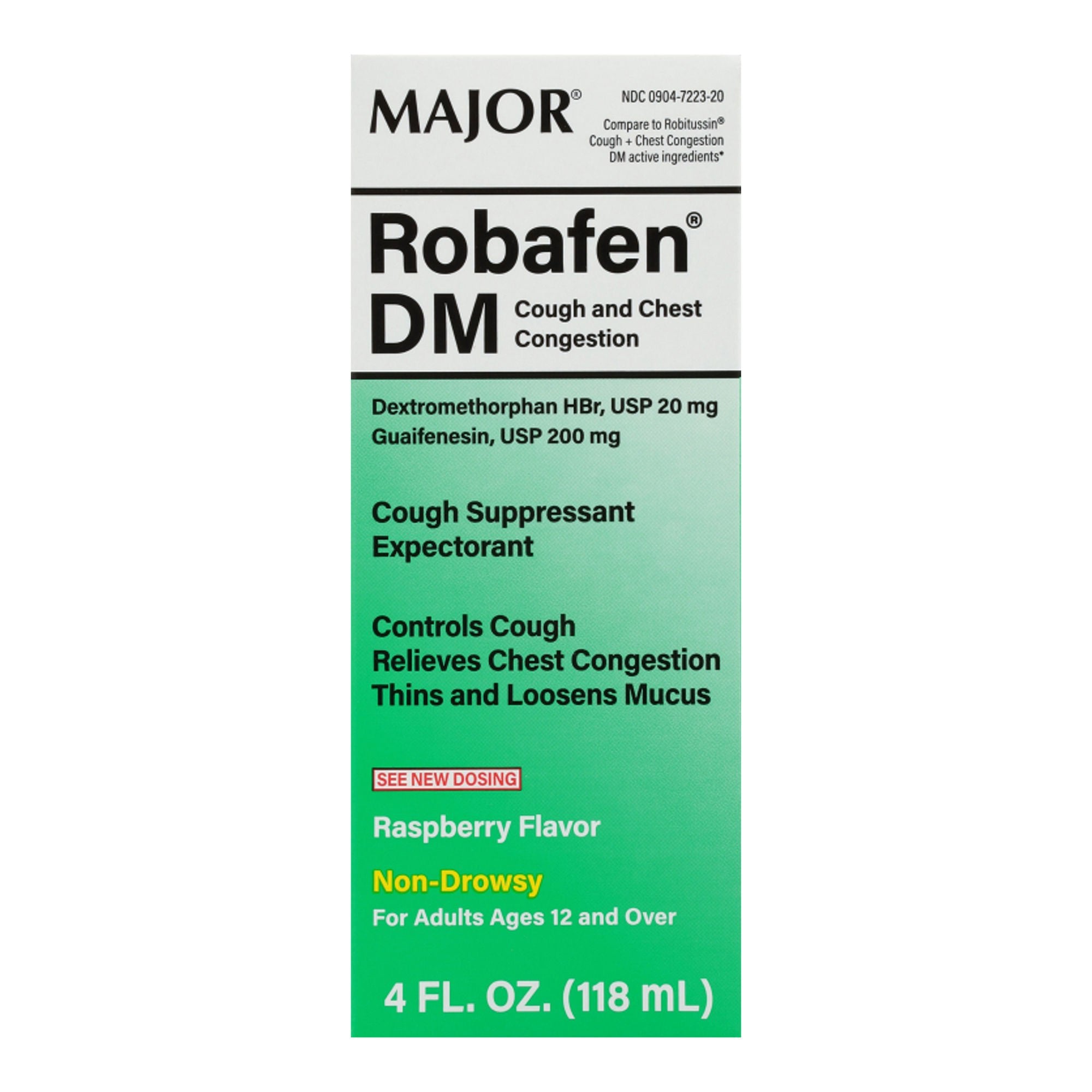 Major Pharmaceuticals - 00904722320 Robafen® DM Guaifenesin and Dextromethorphan Cough Expectorant and Suppressant