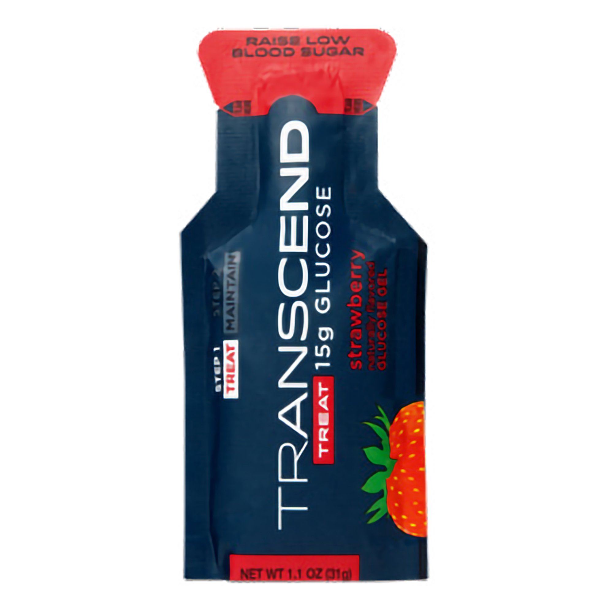 Life Nutrition LLC 4389 - Transcend™ Glucose Supplement, Strawberry Flavor - 15/Box, 75/Case