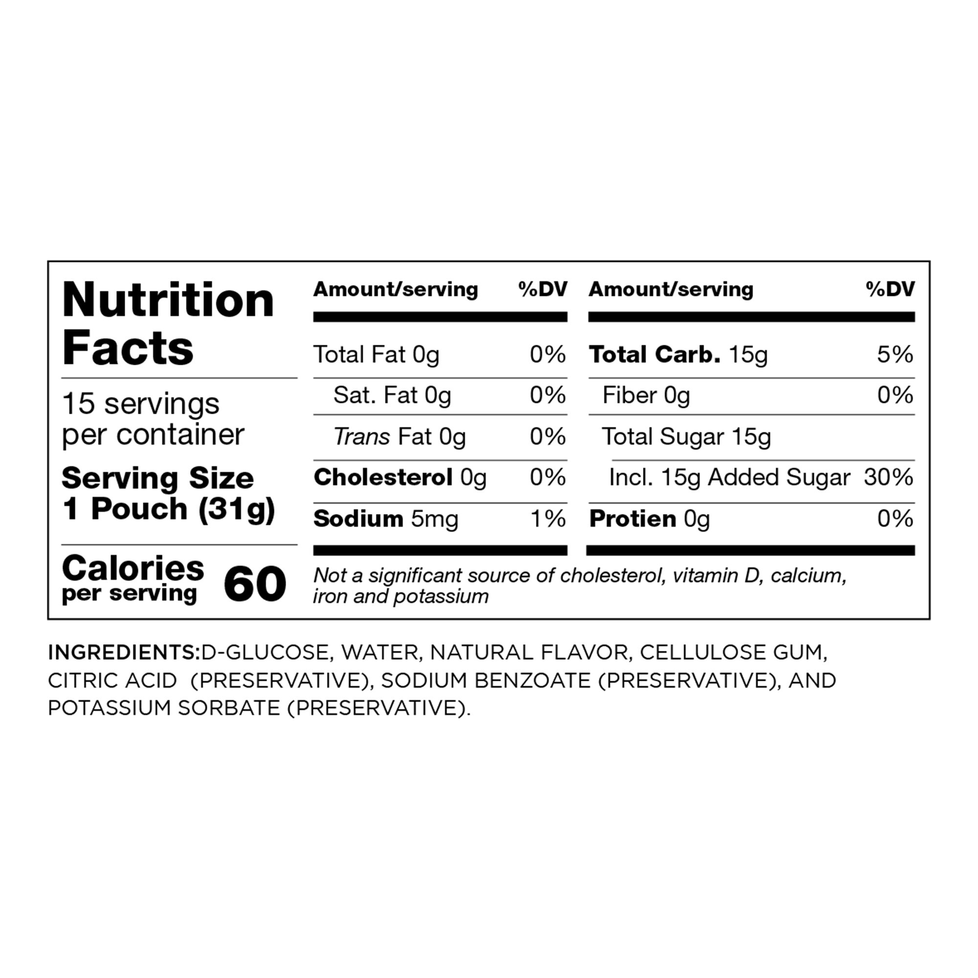 Life Nutrition LLC 4389 - Transcend™ Glucose Supplement, Strawberry Flavor - 15/Box, 75/Case
