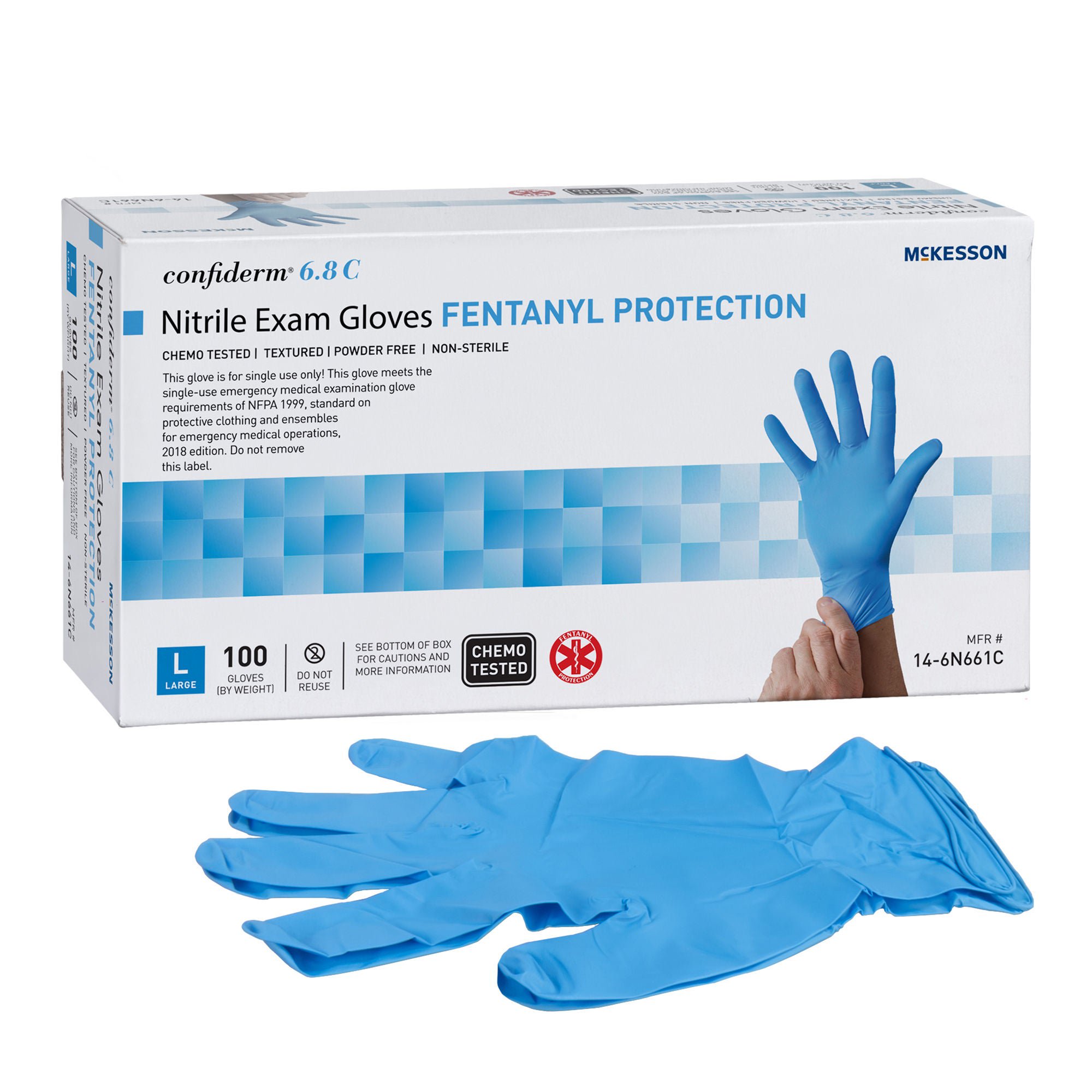 McKesson Brand - 14-6N661C McKesson Confiderm® 6.8C Nitrile Exam Glove