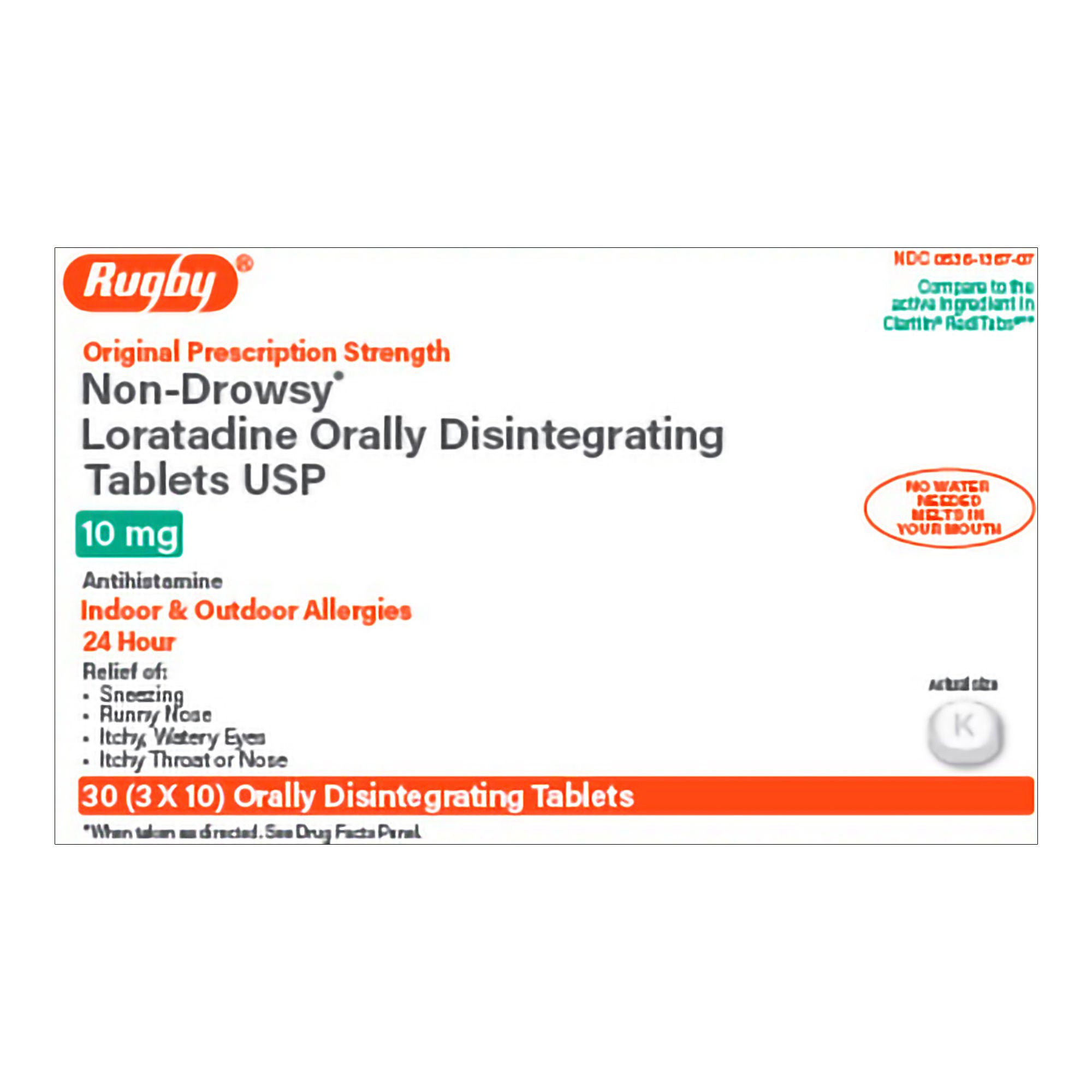 Major Pharmaceuticals - 00536136707 Rugby® Loratadine Allergy Relief