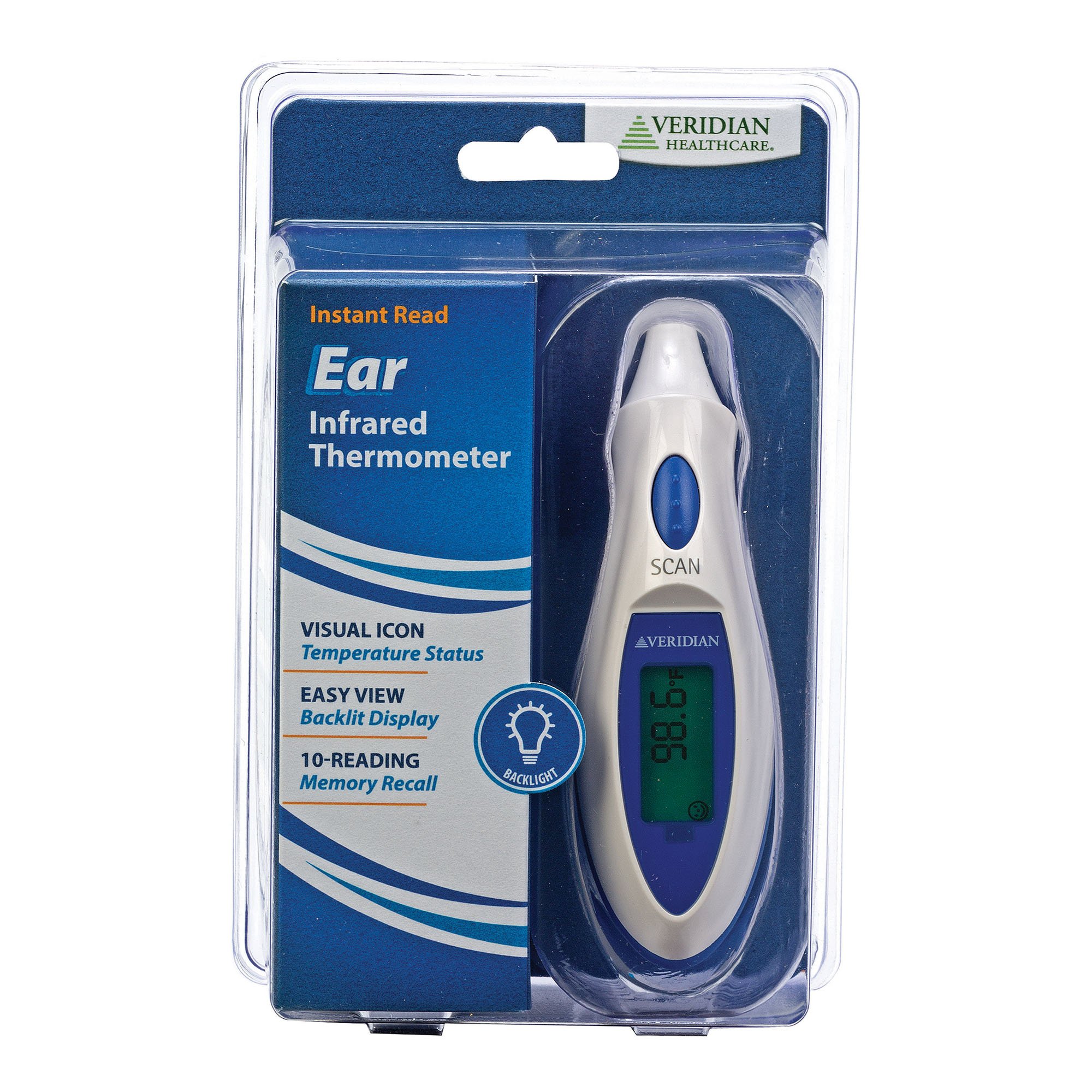 Veridian Healthcare LLC 09-340 - Veridian Instant Ear Thermometer - 1/Each, 24/Case