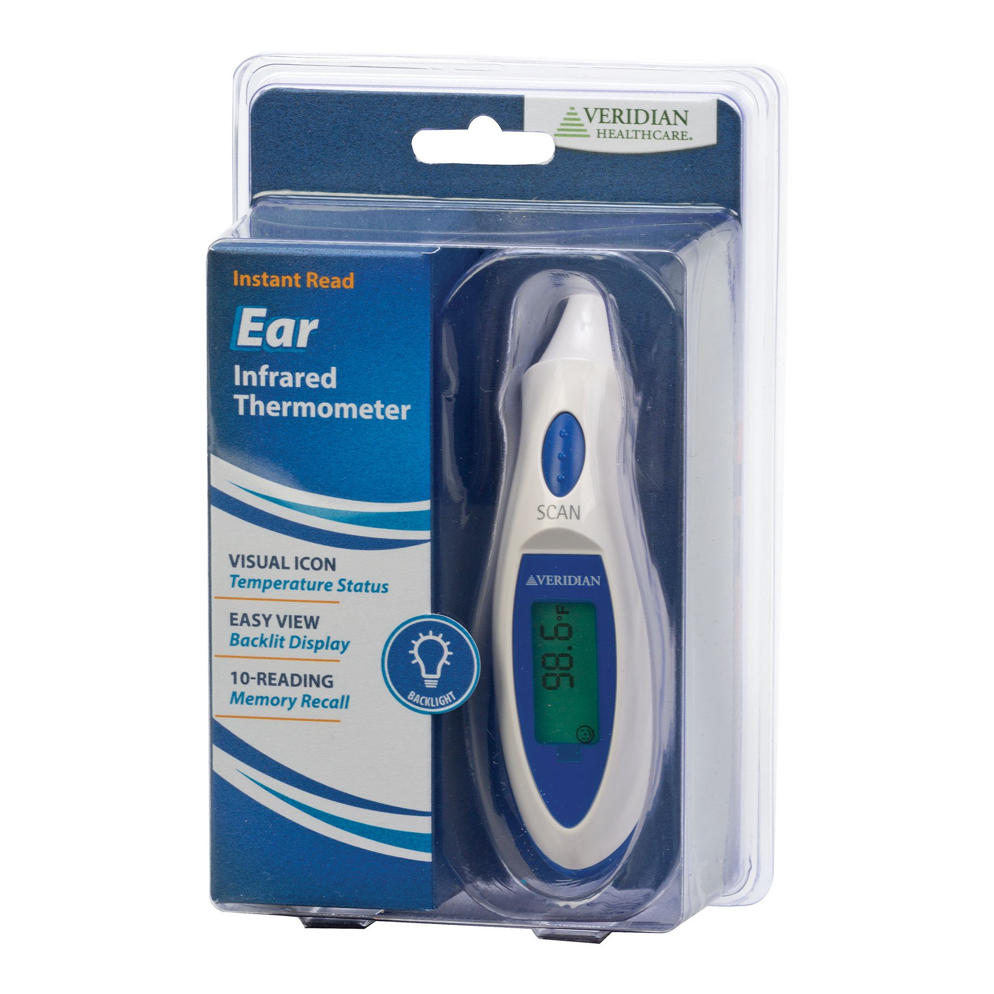 Veridian Healthcare LLC 09-340 - Veridian Instant Ear Thermometer - 1/Each, 24/Case