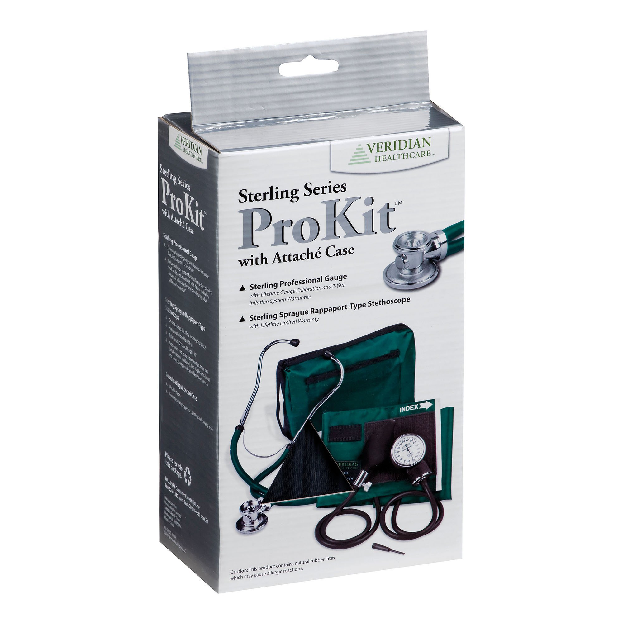 Veridian Healthcare LLC 02-12603 - Sterling Series ProKit™ Aneroid Sphygmomanometer with Stethoscope, Royal Blue - 1/Each, 20/Case