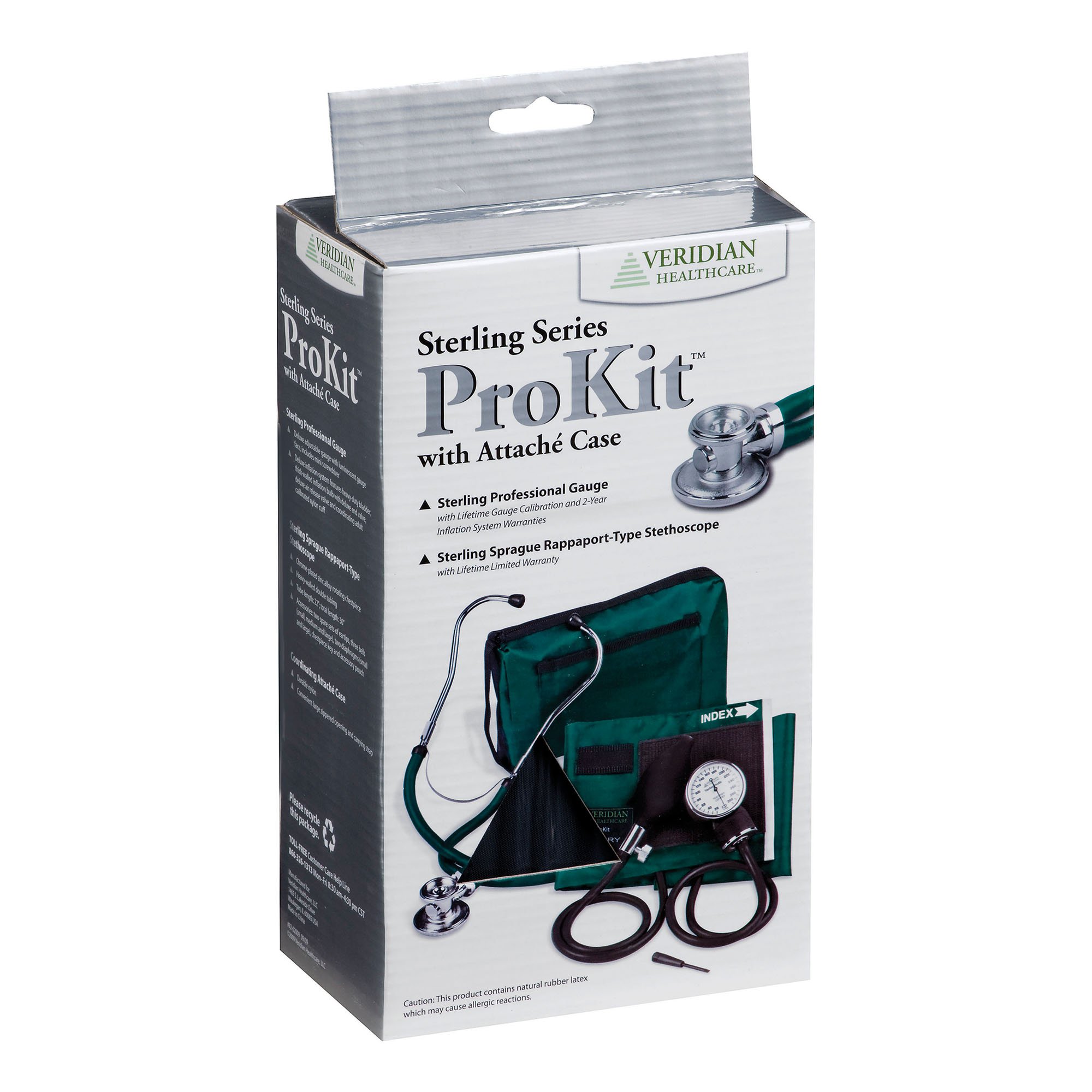 Veridian Healthcare LLC 02-12611 - Sterling Series ProKit™ Aneroid Sphygmomanometer with Stethoscope, Purple - 1/Each, 20/Case